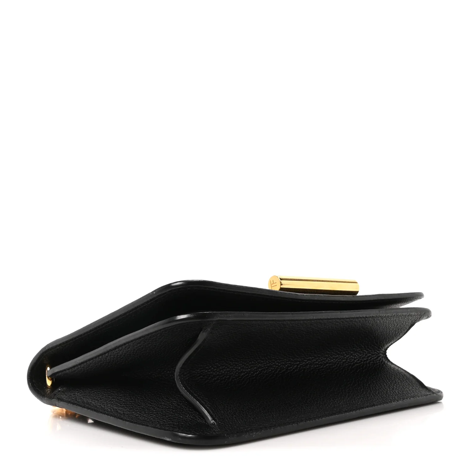 Grained Calfskin Tara Chain Shoulder Bag Black - Image 4