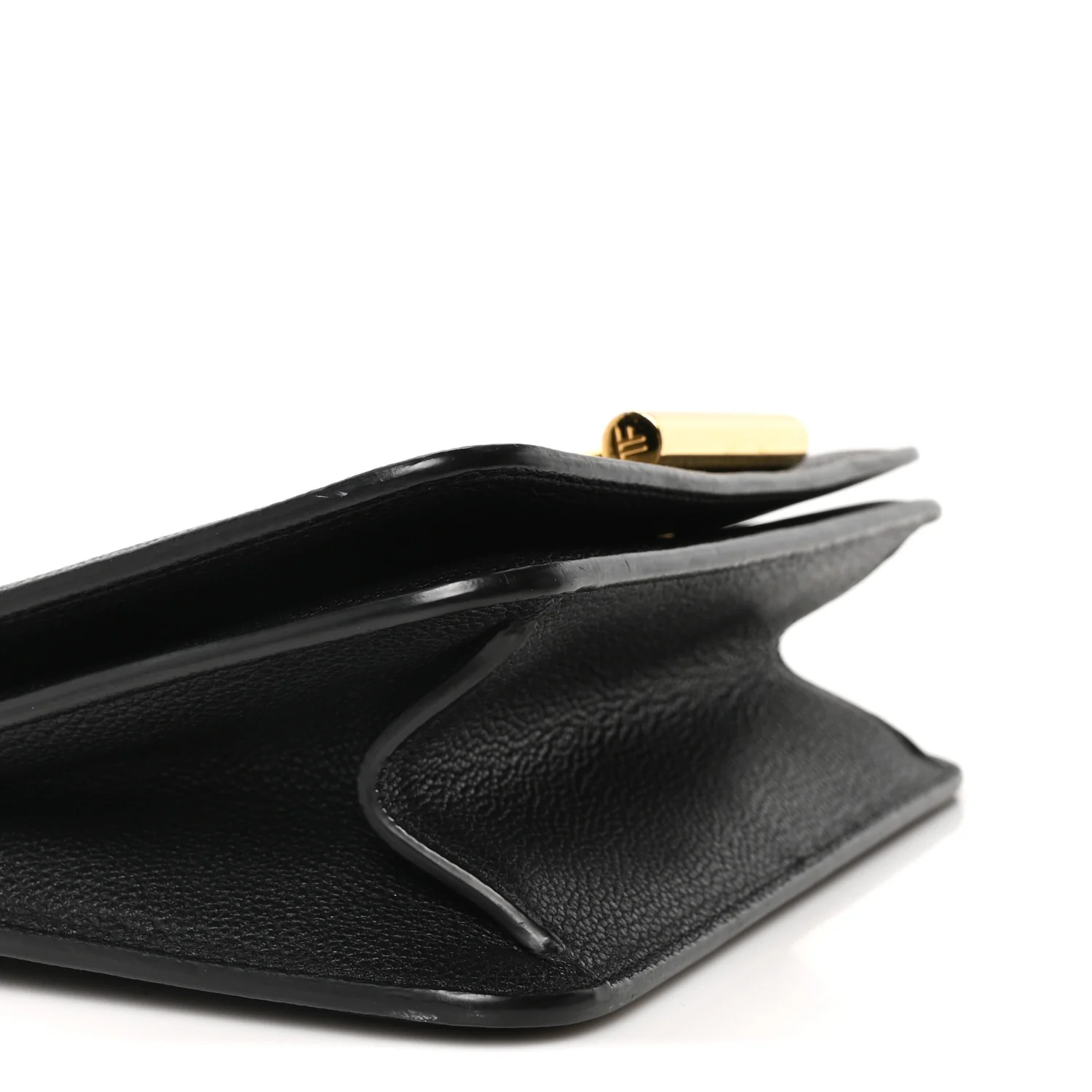 Grained Calfskin Tara Chain Shoulder Bag Black - Image 8