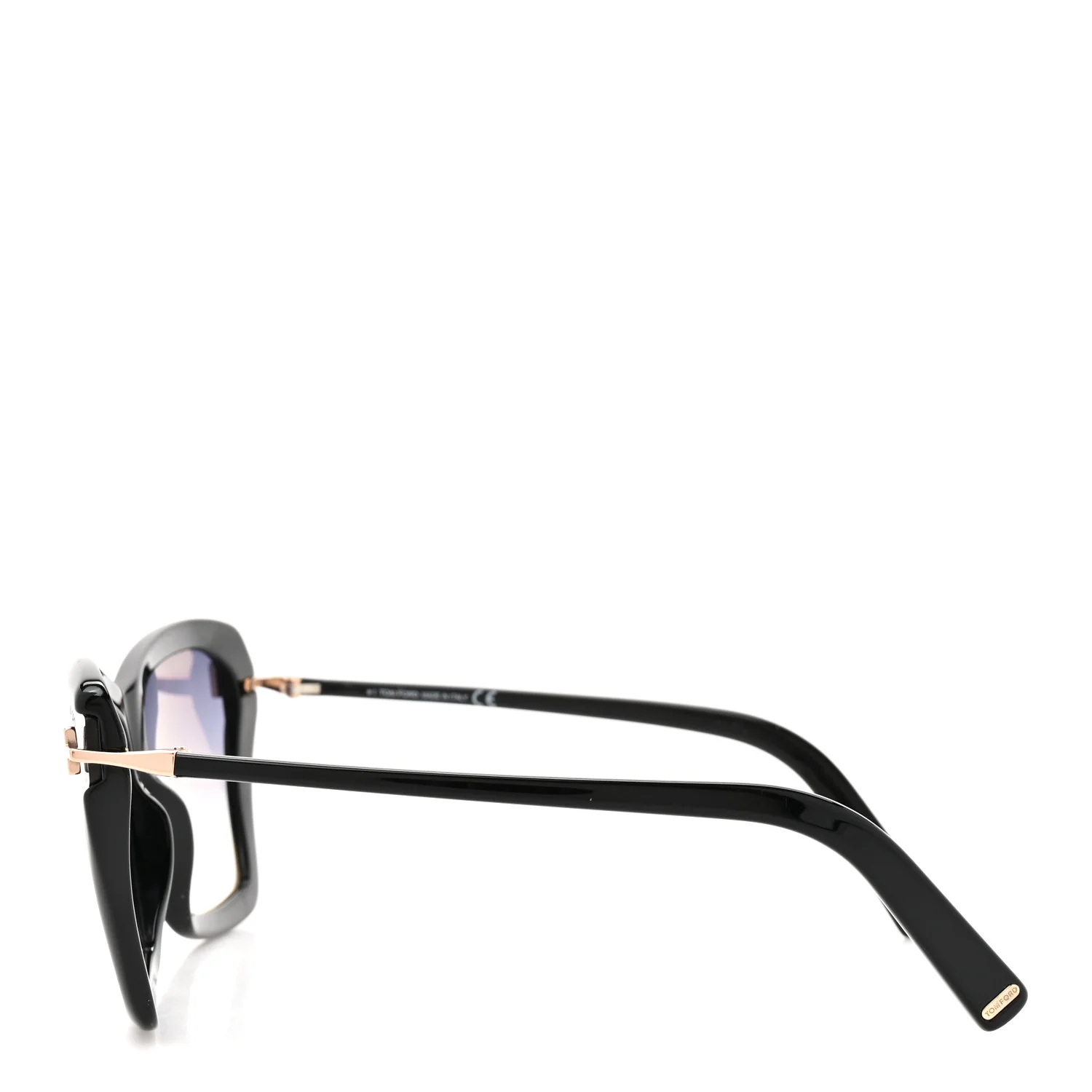 Leah Cat Eye Sunglasses TF849 Black - Image 3