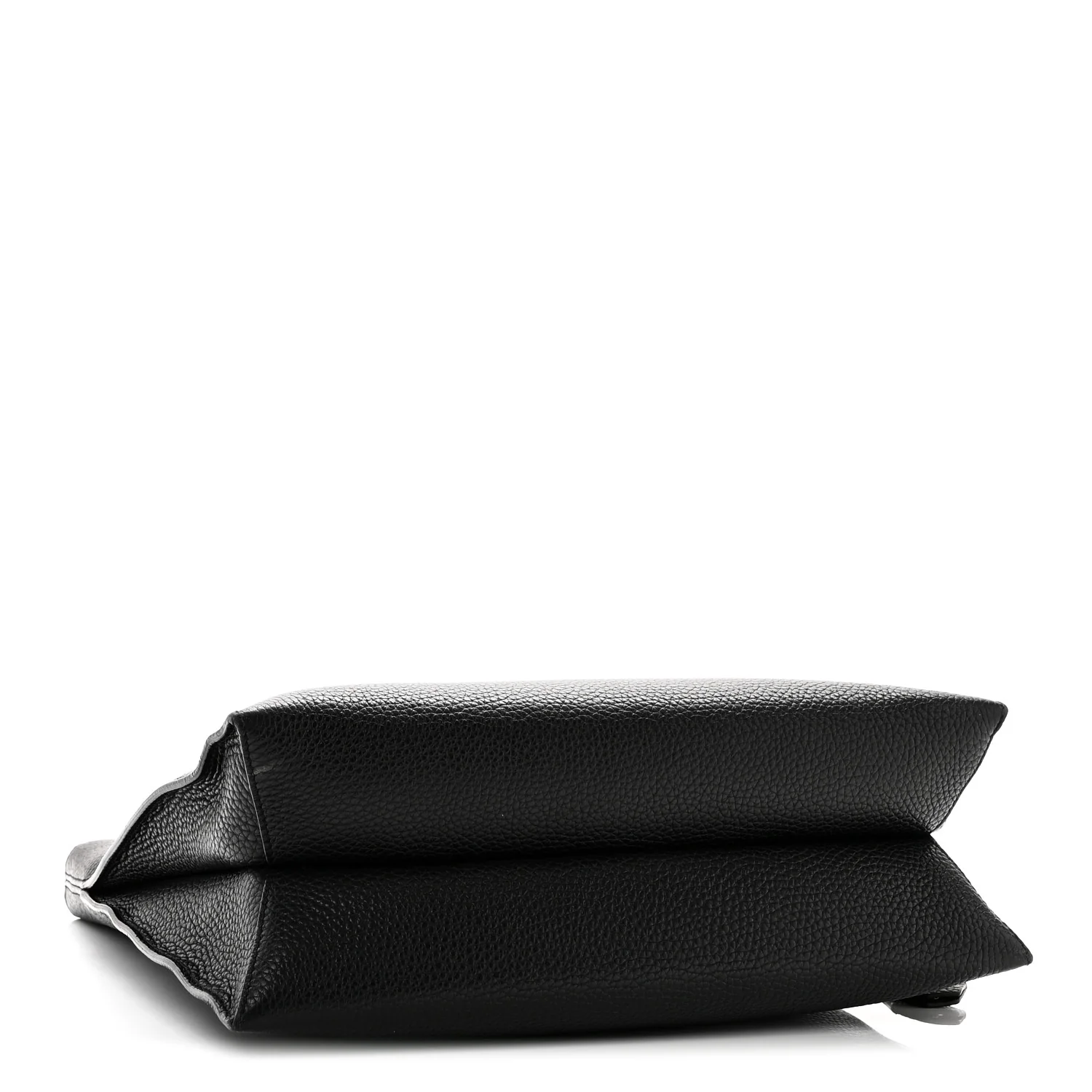 Pebbled Calfskin Small Alix Padlock Zip Hobo Bag Black - Image 5