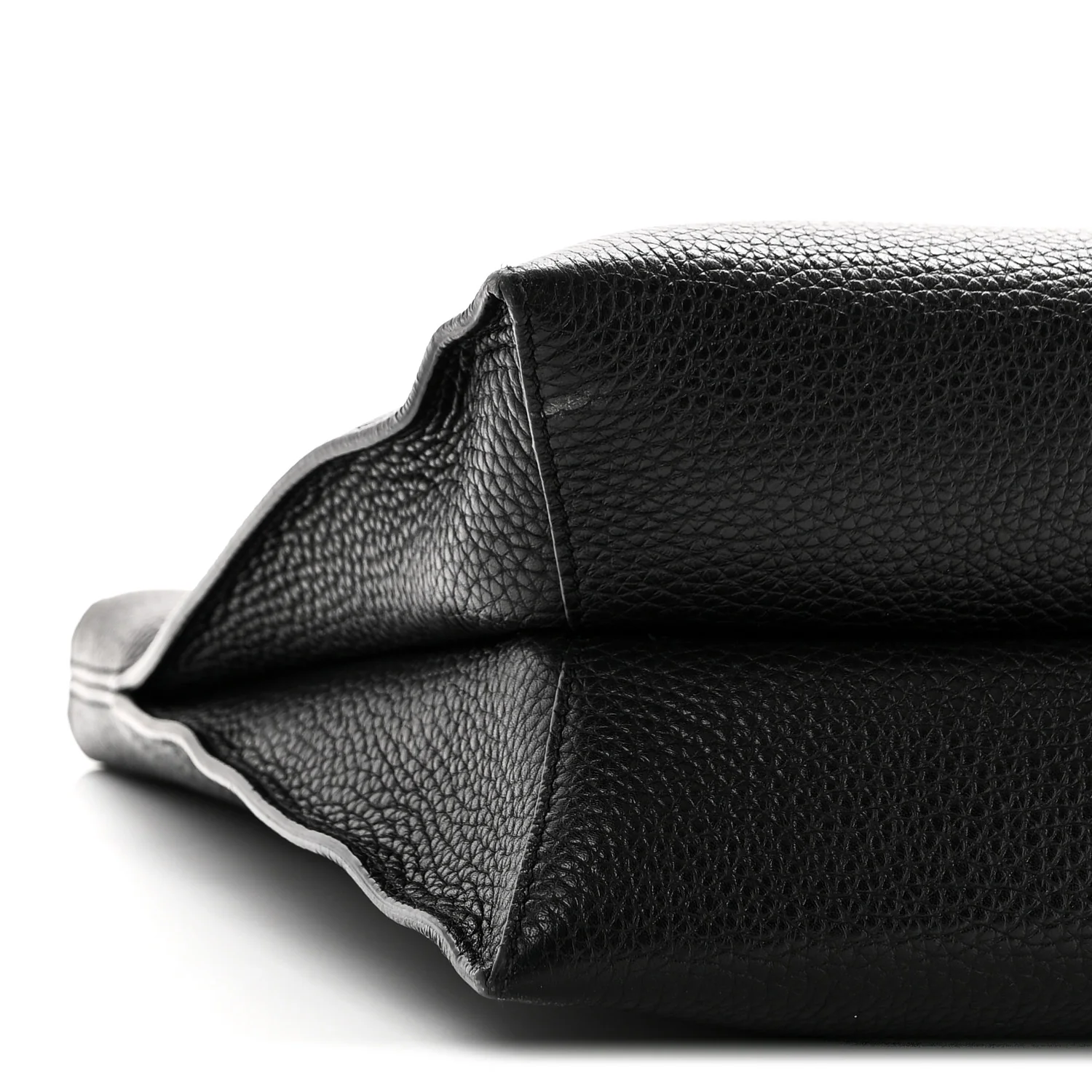 Pebbled Calfskin Small Alix Padlock Zip Hobo Bag Black - Image 9
