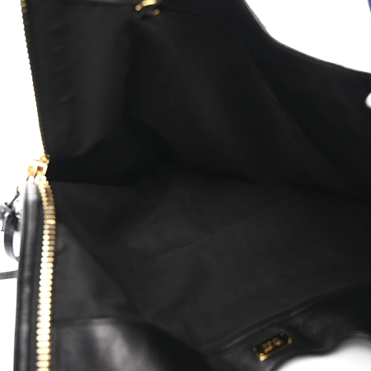 Ramskin Studded Large Alix Padlock Zip Shoulder Bag Black - Image 6