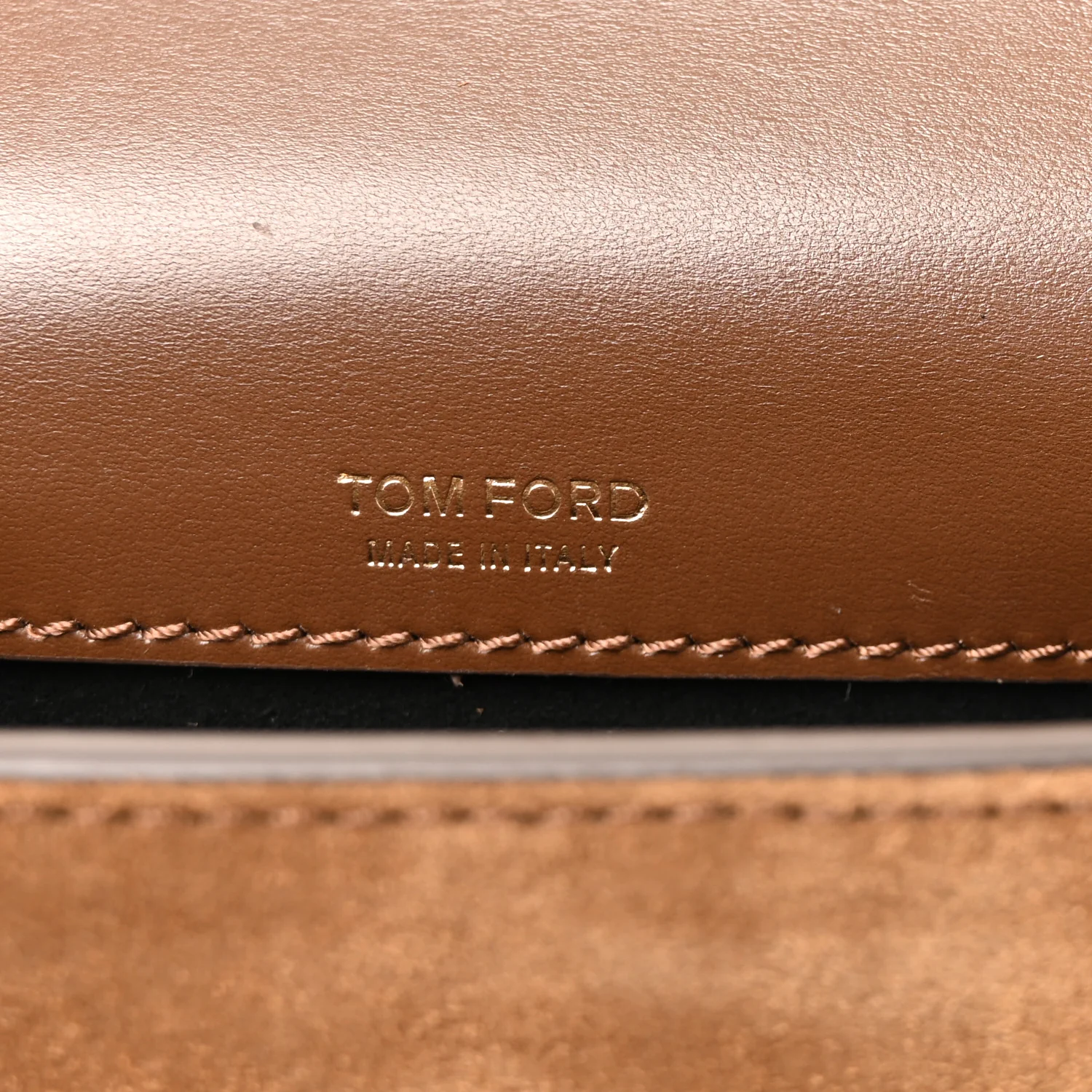 Suede Mini T Clasp Tara Crossbody Bag Tobacco - Image 6