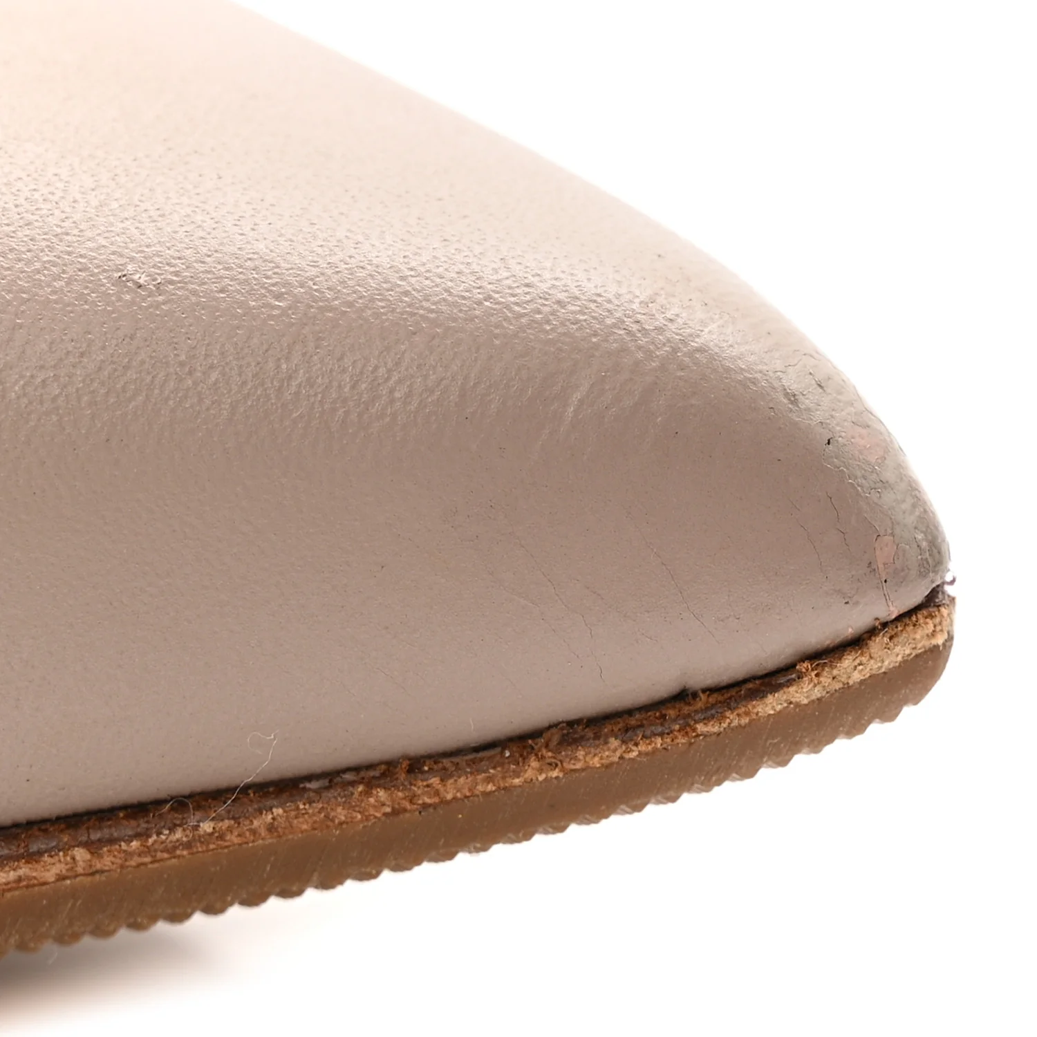 Calfskin Lacquered Monochrome Rockstud Ballerina Flats 38 Poudre - Image 21