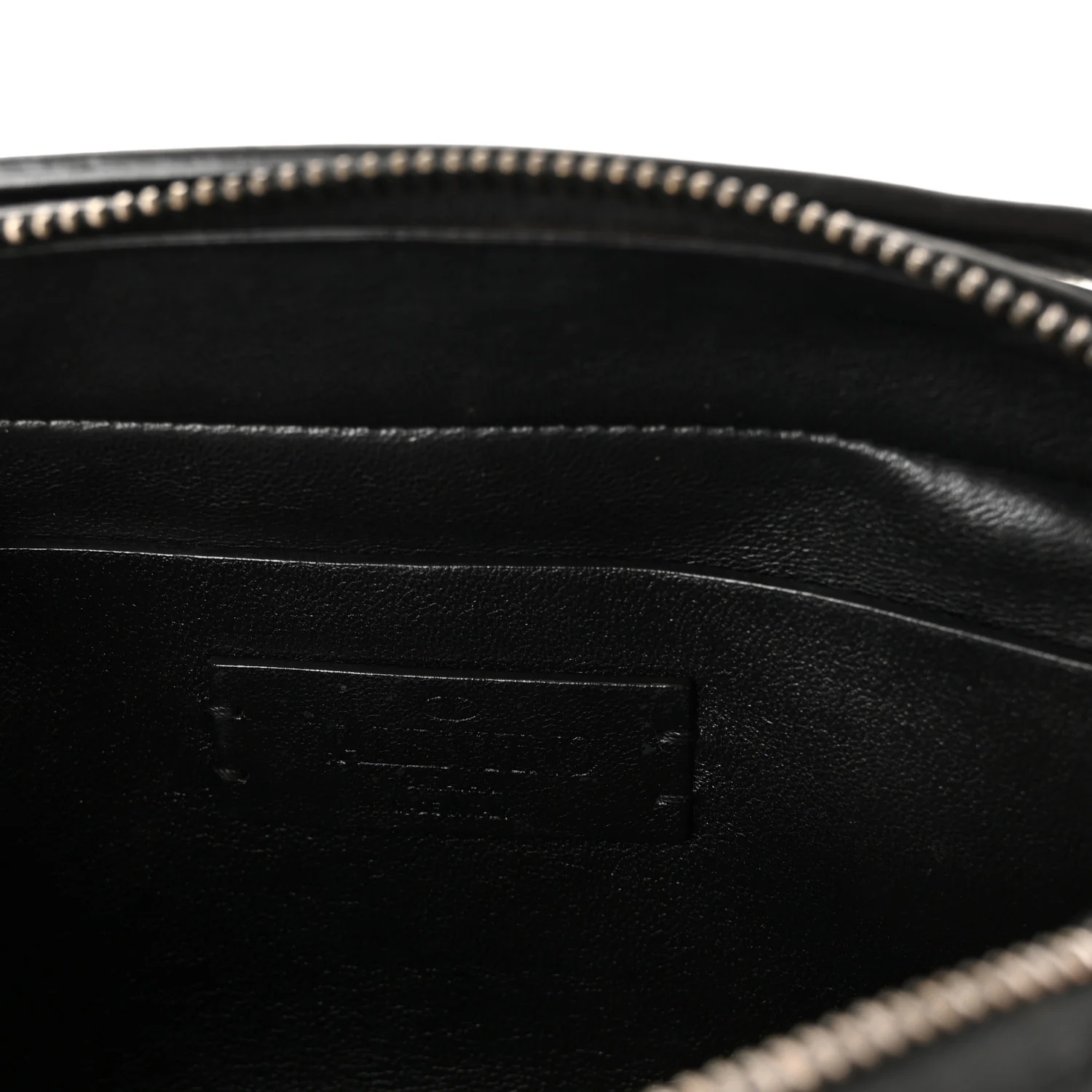 Calfskin Lacquered Vlogo Crossbody Bag Black - Image 6