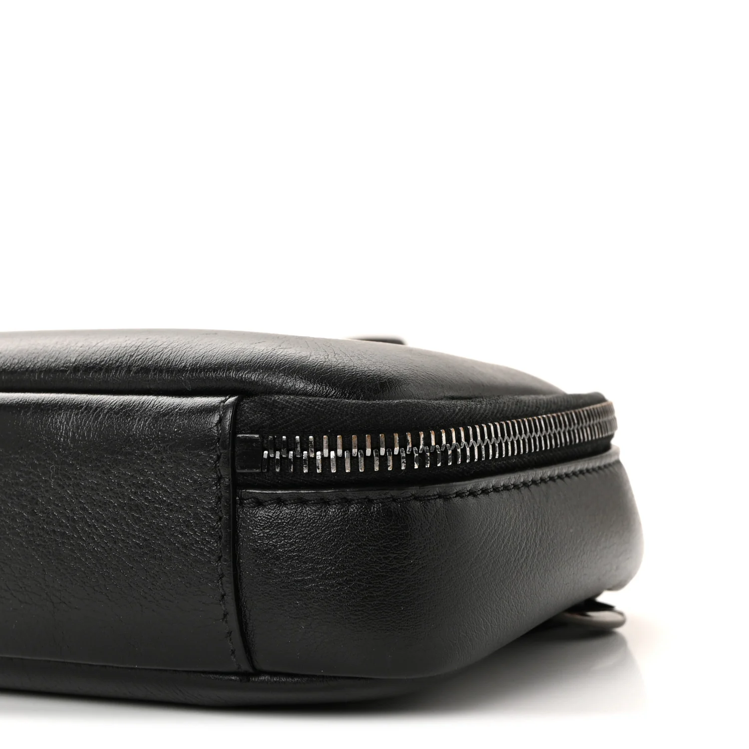 Calfskin Lacquered Vlogo Crossbody Bag Black - Image 9