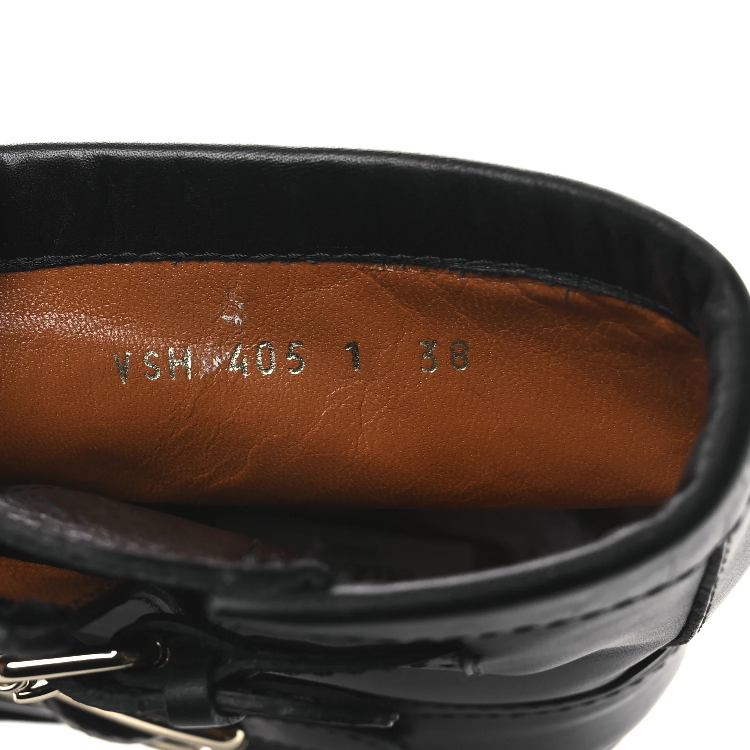 Calfskin Lock Studded 30mm Biker Boots 38 Black - Image 10