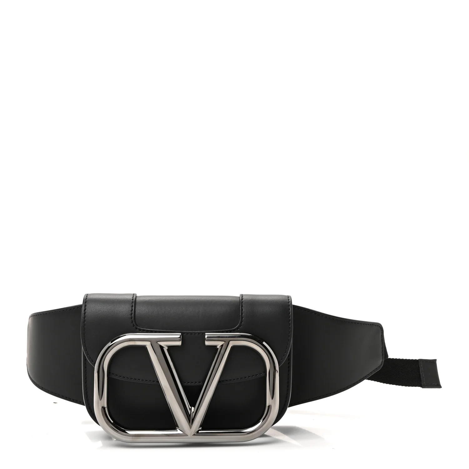 Calfskin Mini Supervee Belt Bag Black