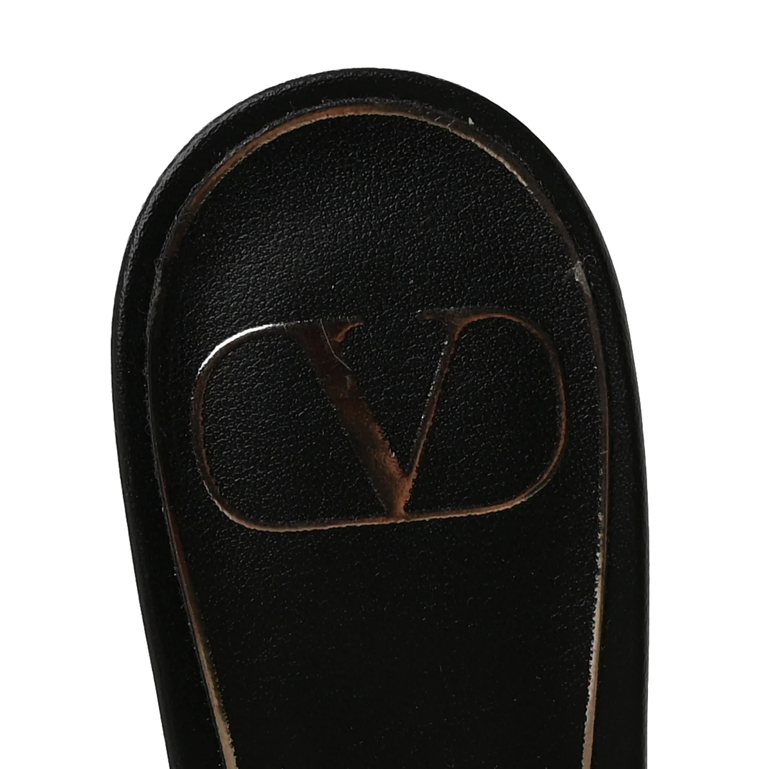Calfskin Monochrome Roman Stud Ankle Strap 80mm Pumps 36 Black - Image 7