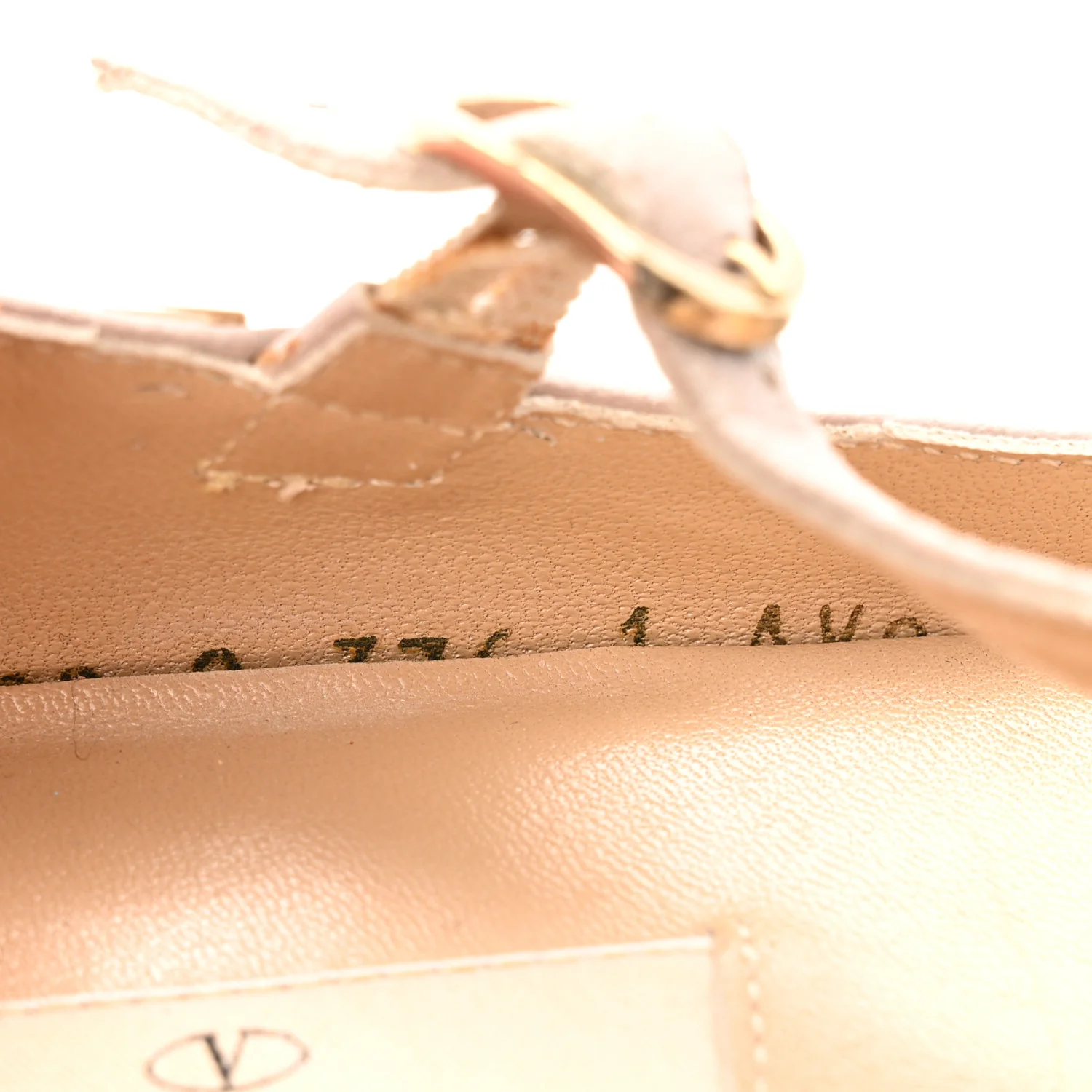 Calfskin Nappa Rockstud Cage Ballerina Flats 38 Grey Pink Poudre - Image 11