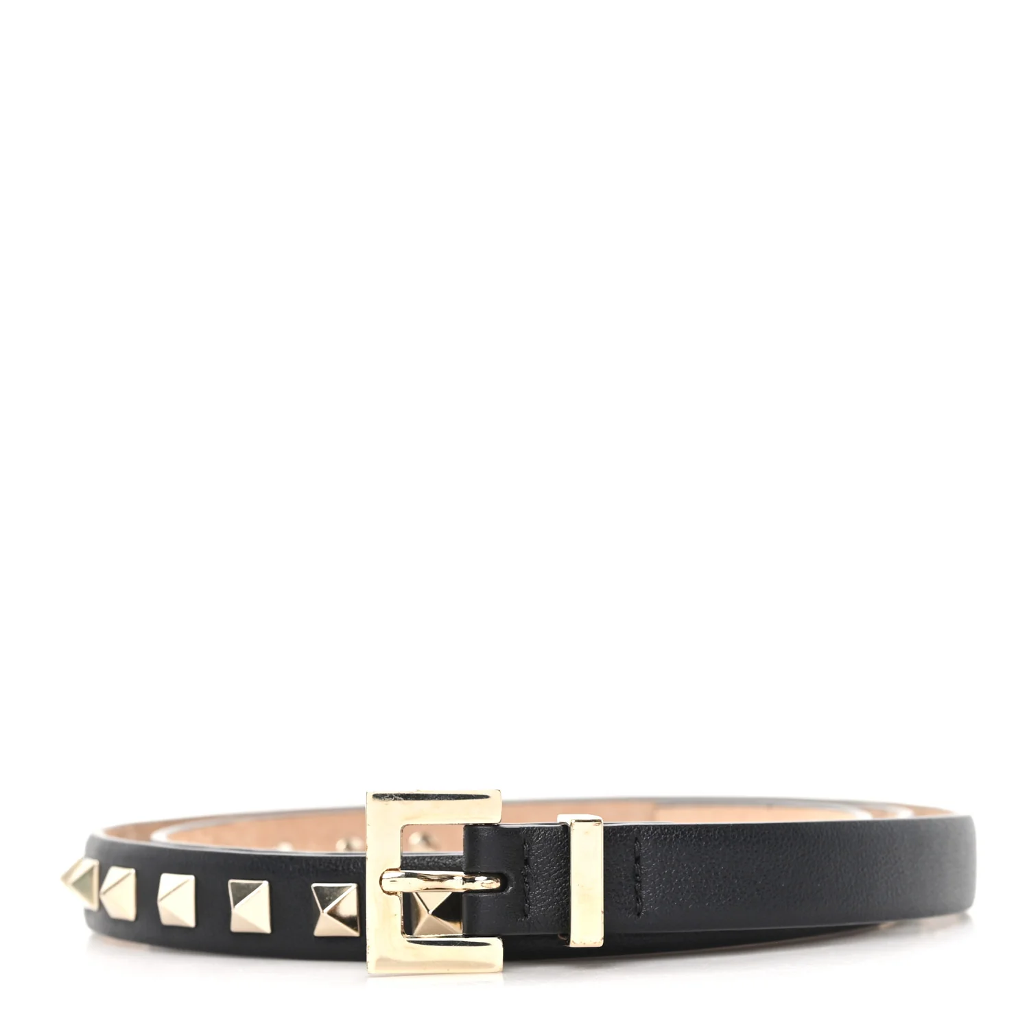Calfskin Rockstud Belt 85 34 Black