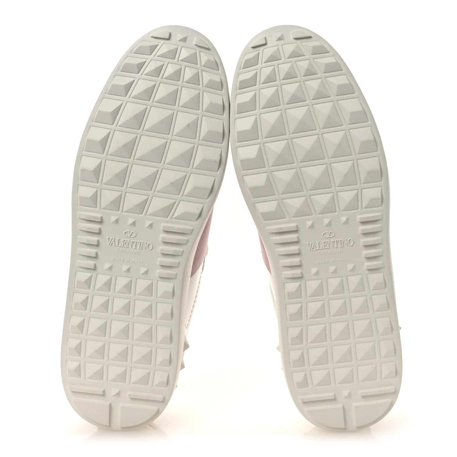 Calfskin Rockstud Open Sneakers 36 White Lipstick - Image 7