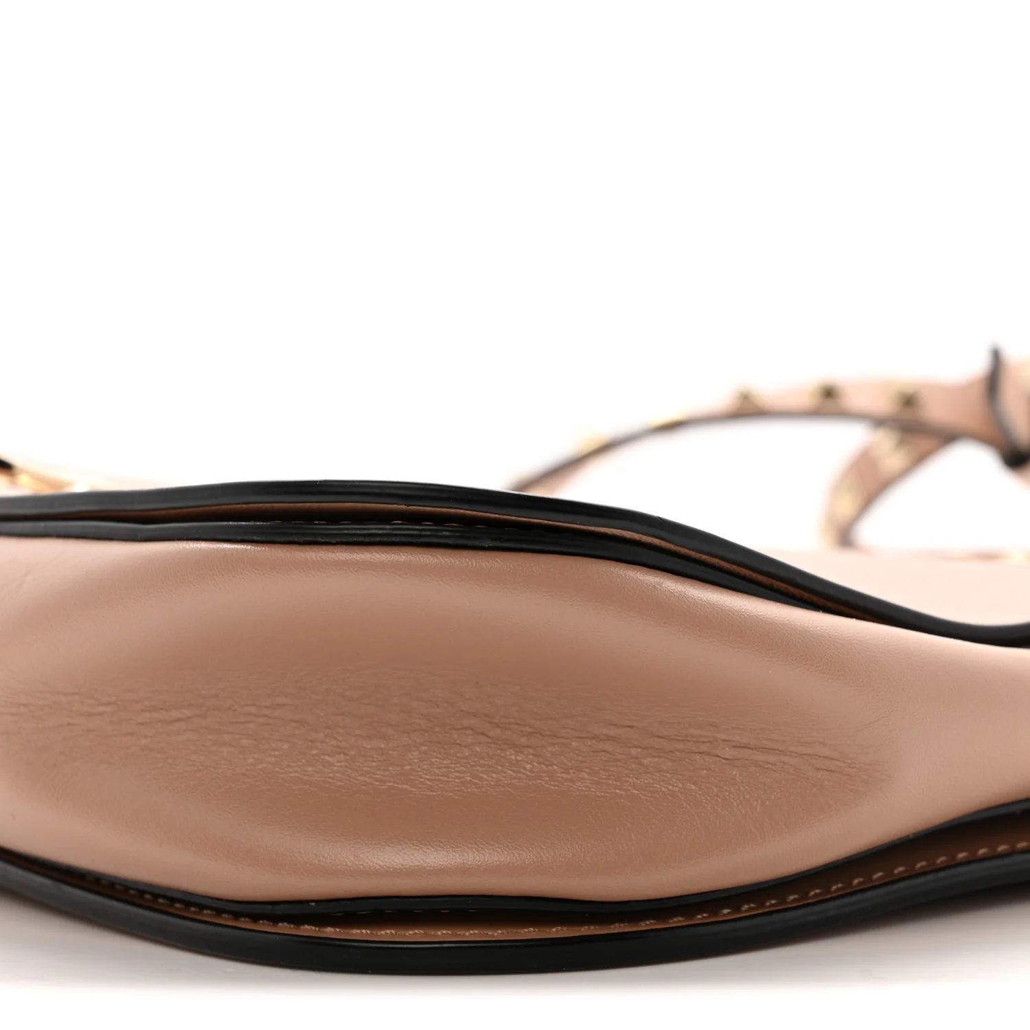 Calfskin Rockstud Saddle Bag Poudre - Image 9