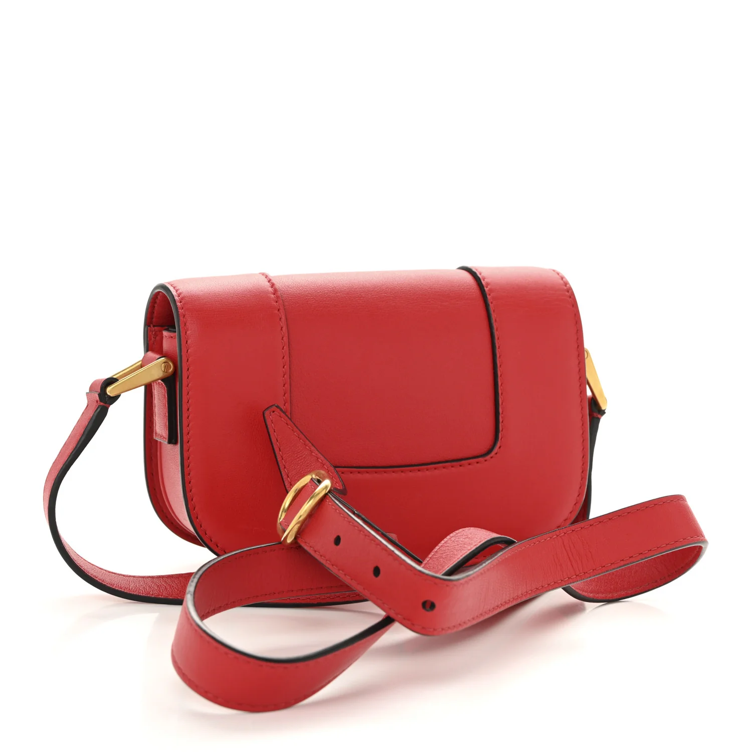 Calfskin Small Supervee Crossbody Bag Rouge Pur - Image 3