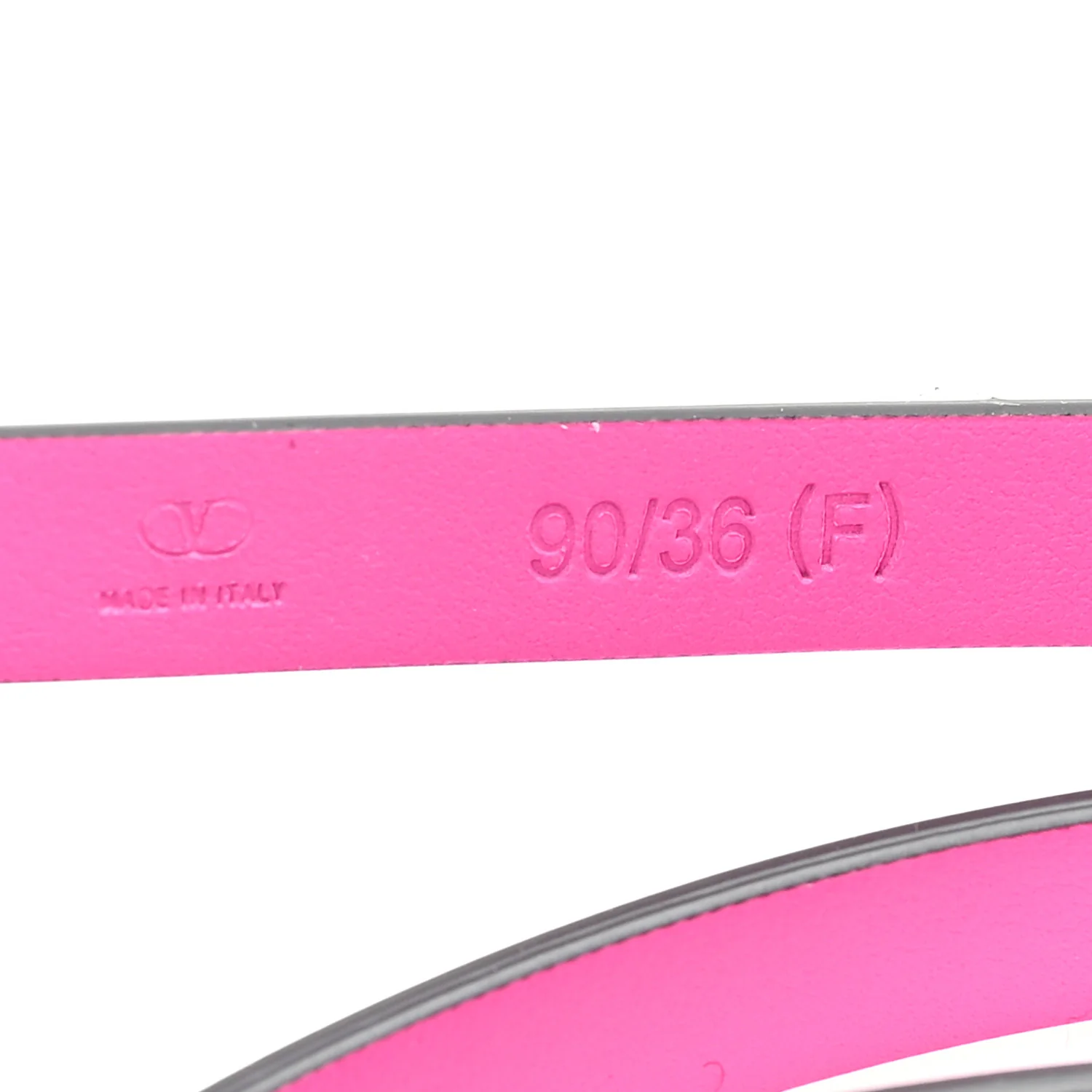 Calfskin VLogo 20mm Belt 90 36 Pink PP - Image 3