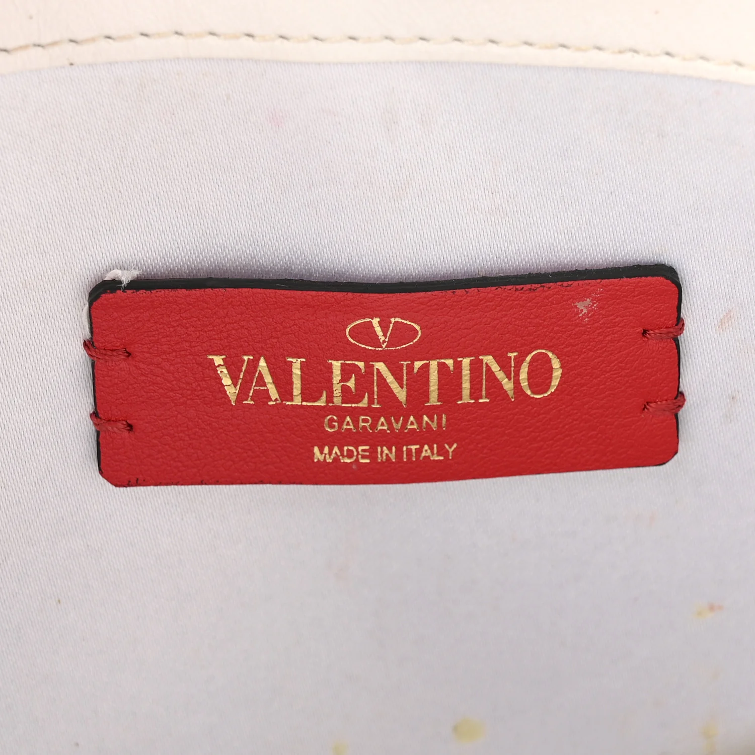 Calfskin Vlogo Envelope Clutch White - Image 6