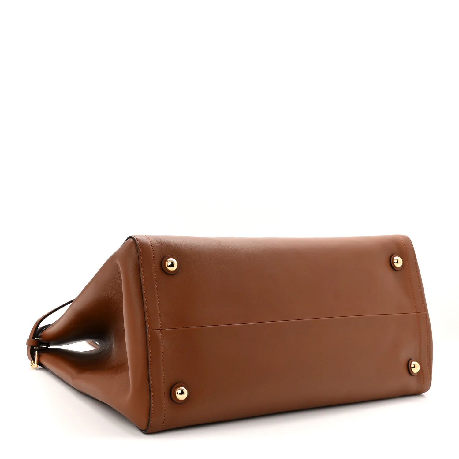 Calfskin Vlogo Large Antibes Tote  Saddle Brown - Image 4