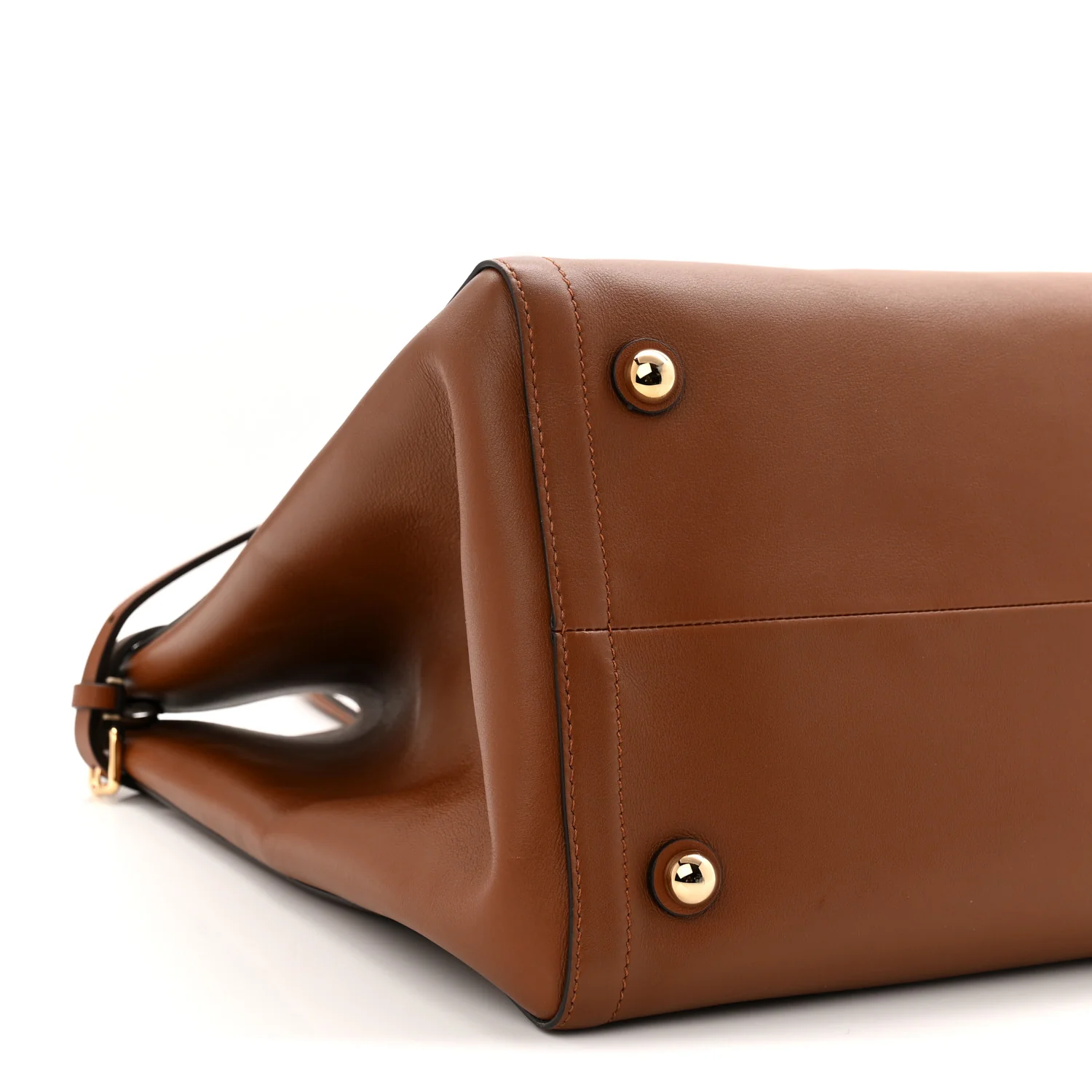 Calfskin Vlogo Large Antibes Tote  Saddle Brown - Image 8