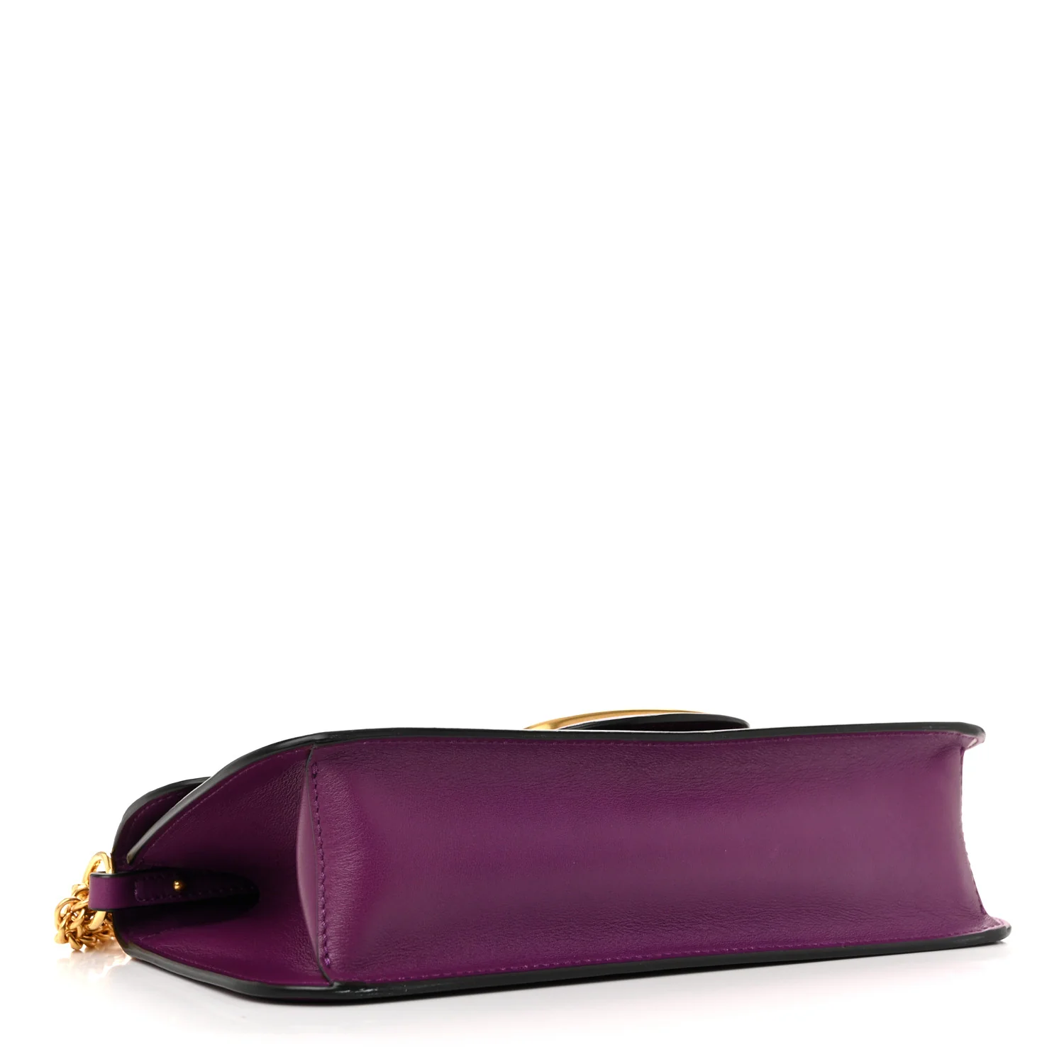 Calfskin Vlogo Loco Shoulder Bag Prune - Image 4
