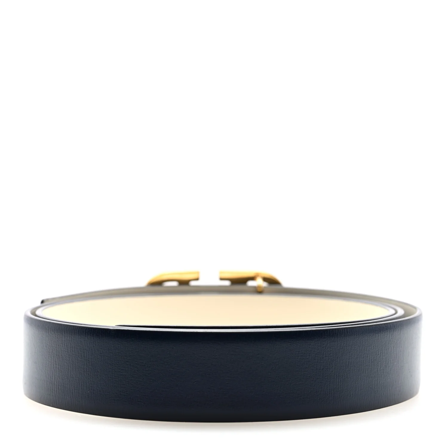 Calfskin VLogo Reversible Belt 100 40 Navy White - Image 3
