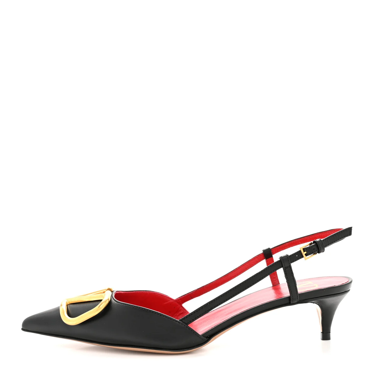 Calfskin Vlogo Slingback 40mm Pumps 36.5 Black