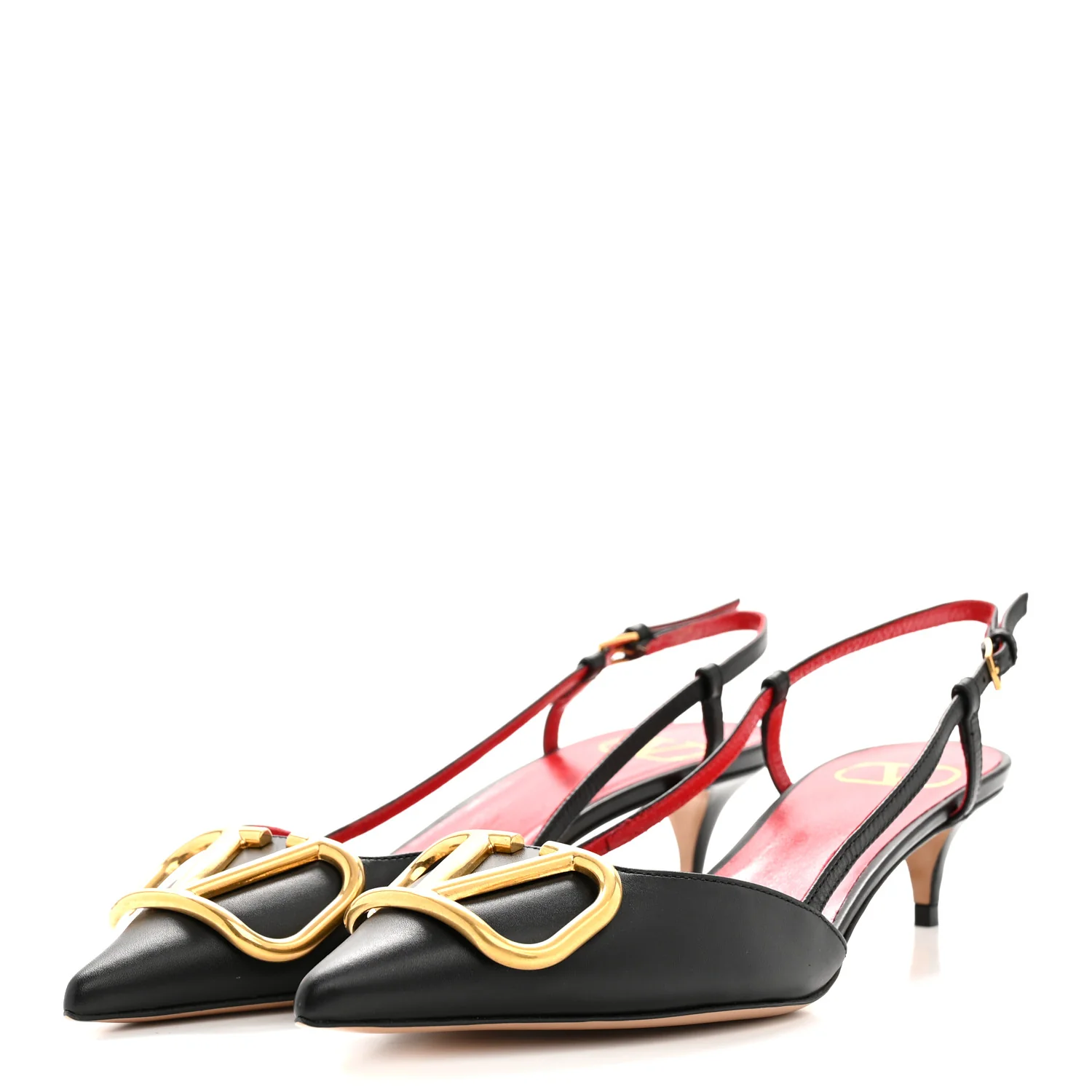 Calfskin Vlogo Slingback 40mm Pumps 36.5 Black - Image 4