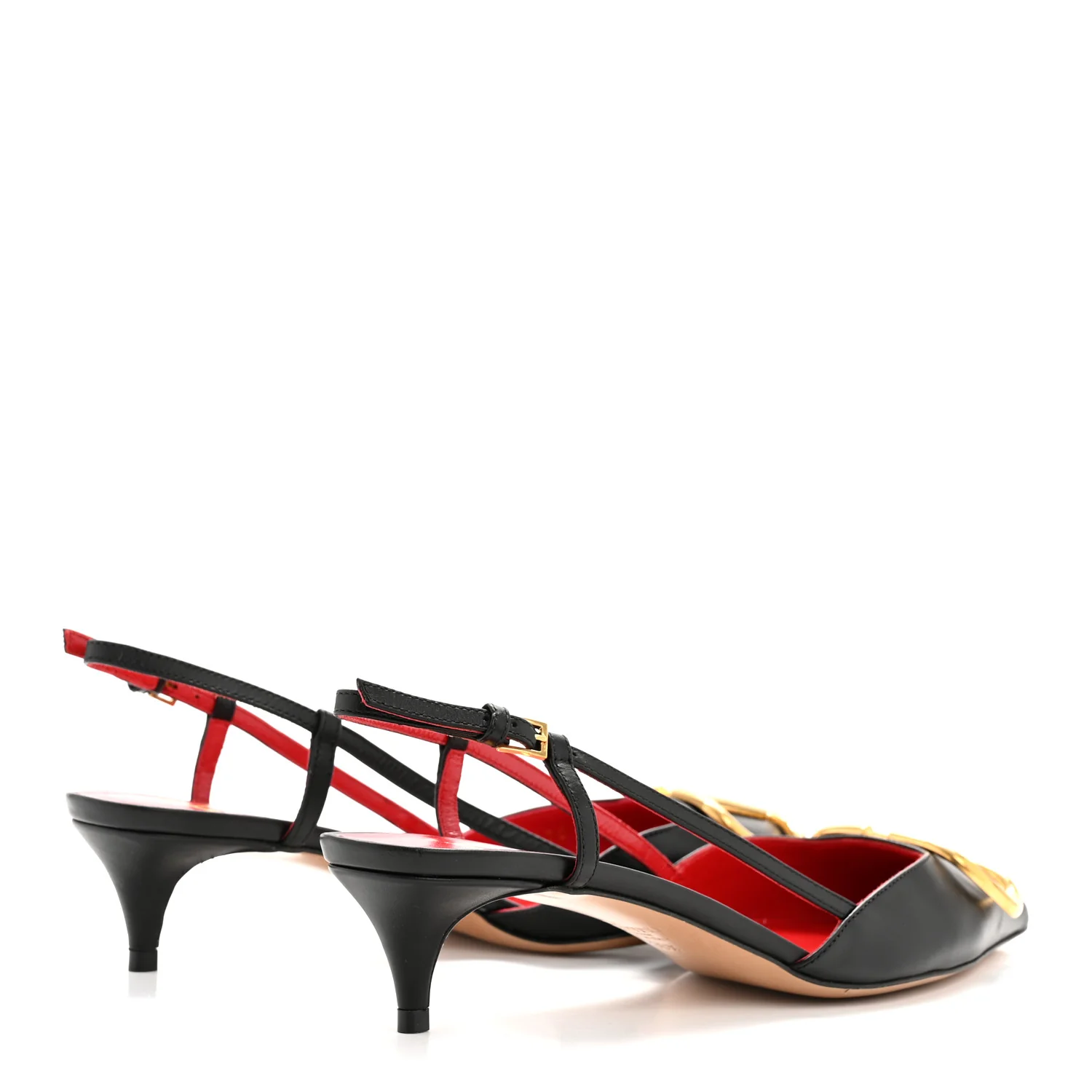 Calfskin Vlogo Slingback 40mm Pumps 36.5 Black - Image 5