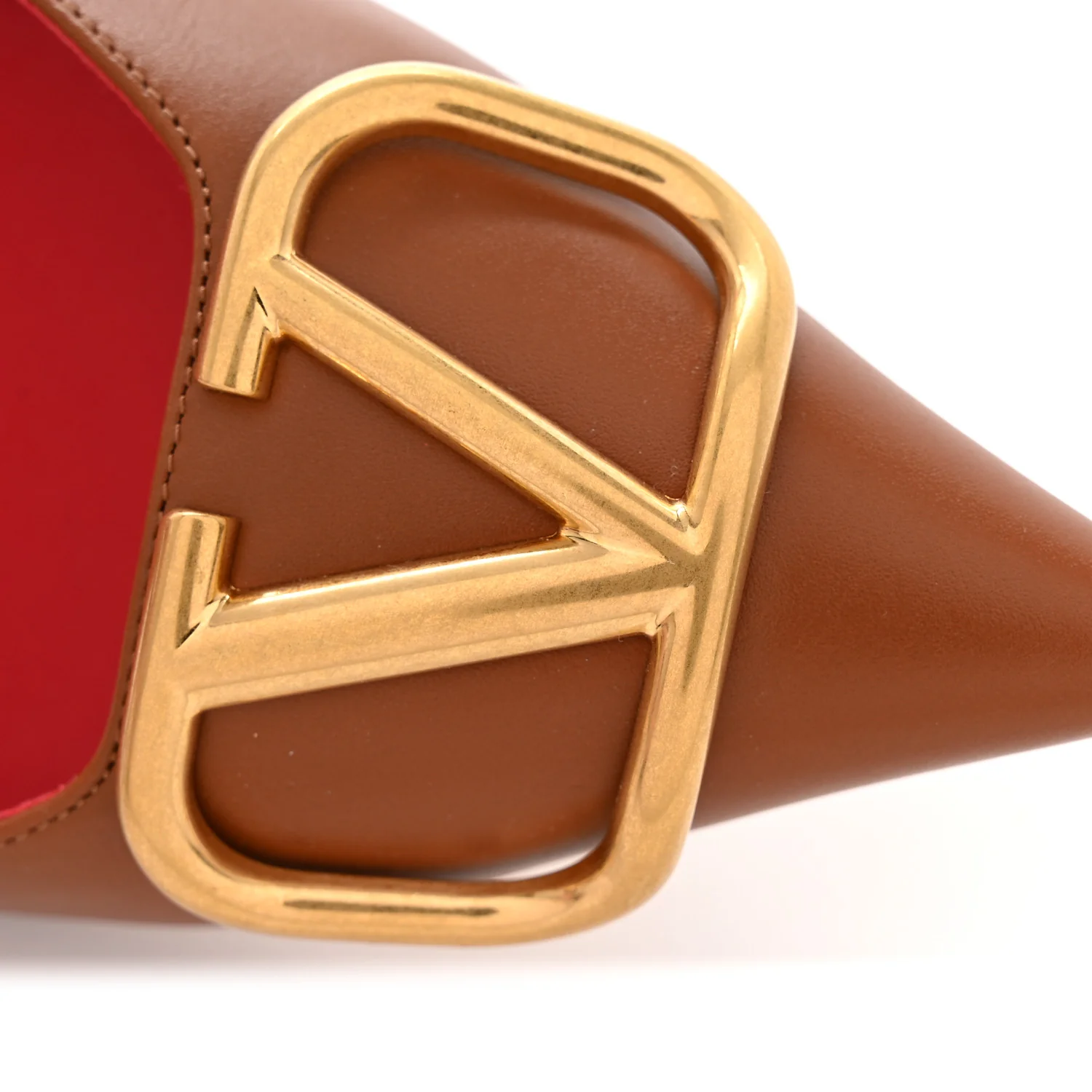 Calfskin Vlogo Slingback 40mm Pumps 36.5 Gingerbread - Image 10
