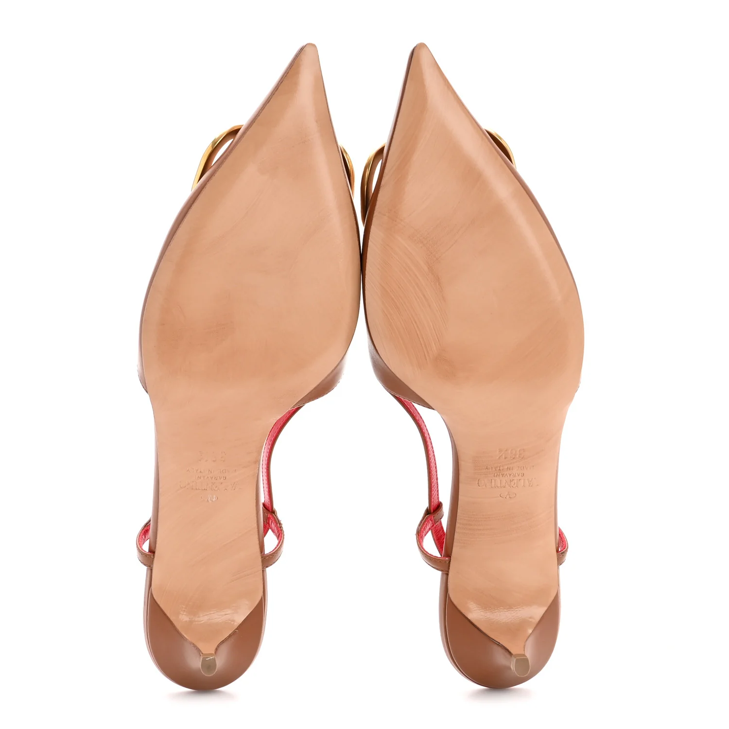 Calfskin Vlogo Slingback 40mm Pumps 36.5 Gingerbread - Image 6