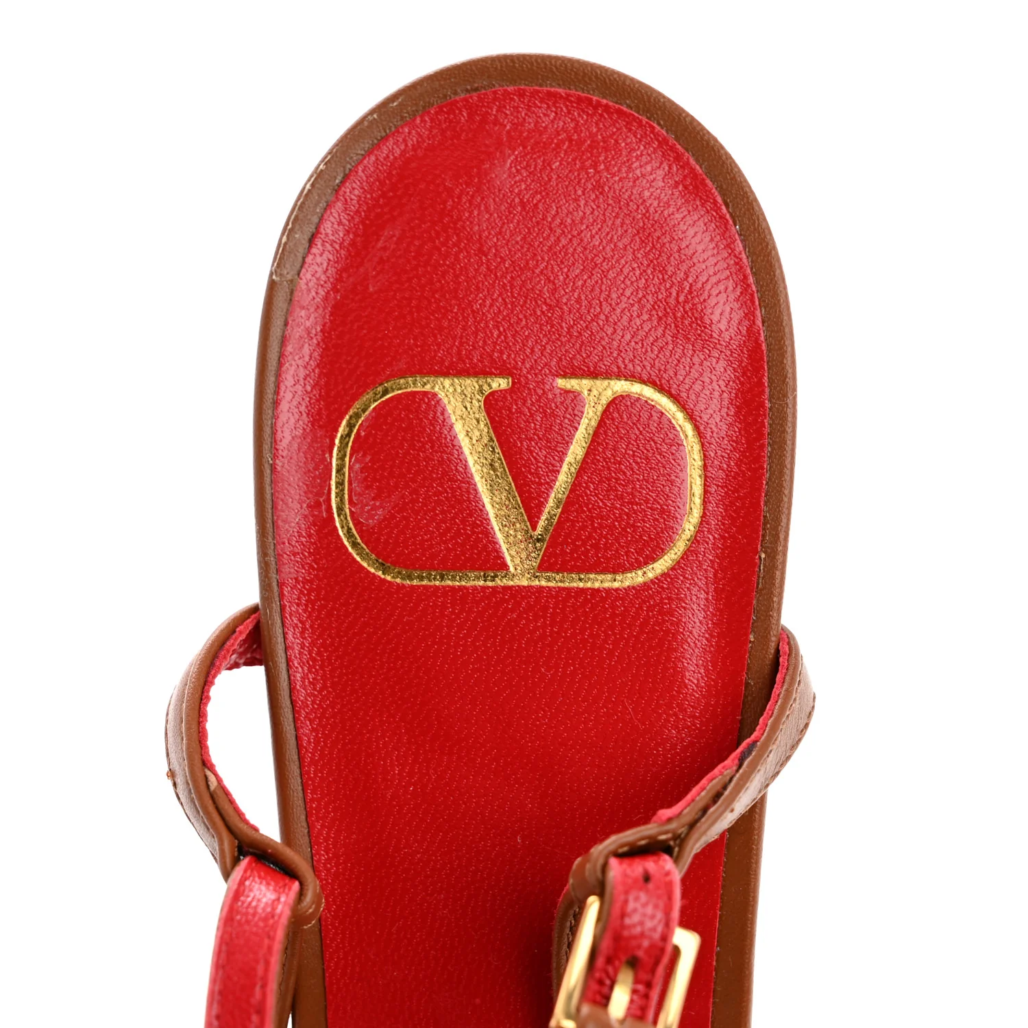 Calfskin Vlogo Slingback 40mm Pumps 36.5 Gingerbread - Image 8