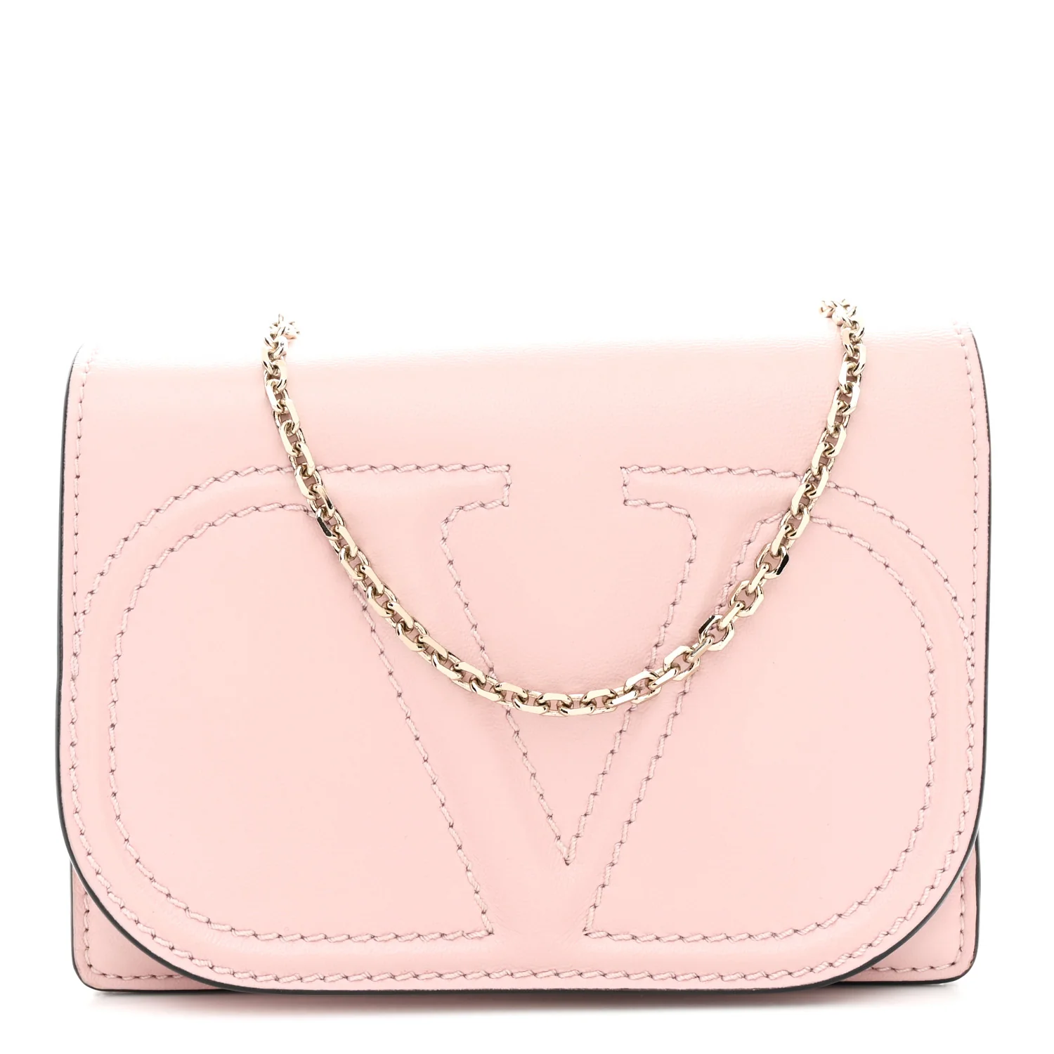 Calfskin VLogo Walk Mini Shoulder Bag Rose Quartz