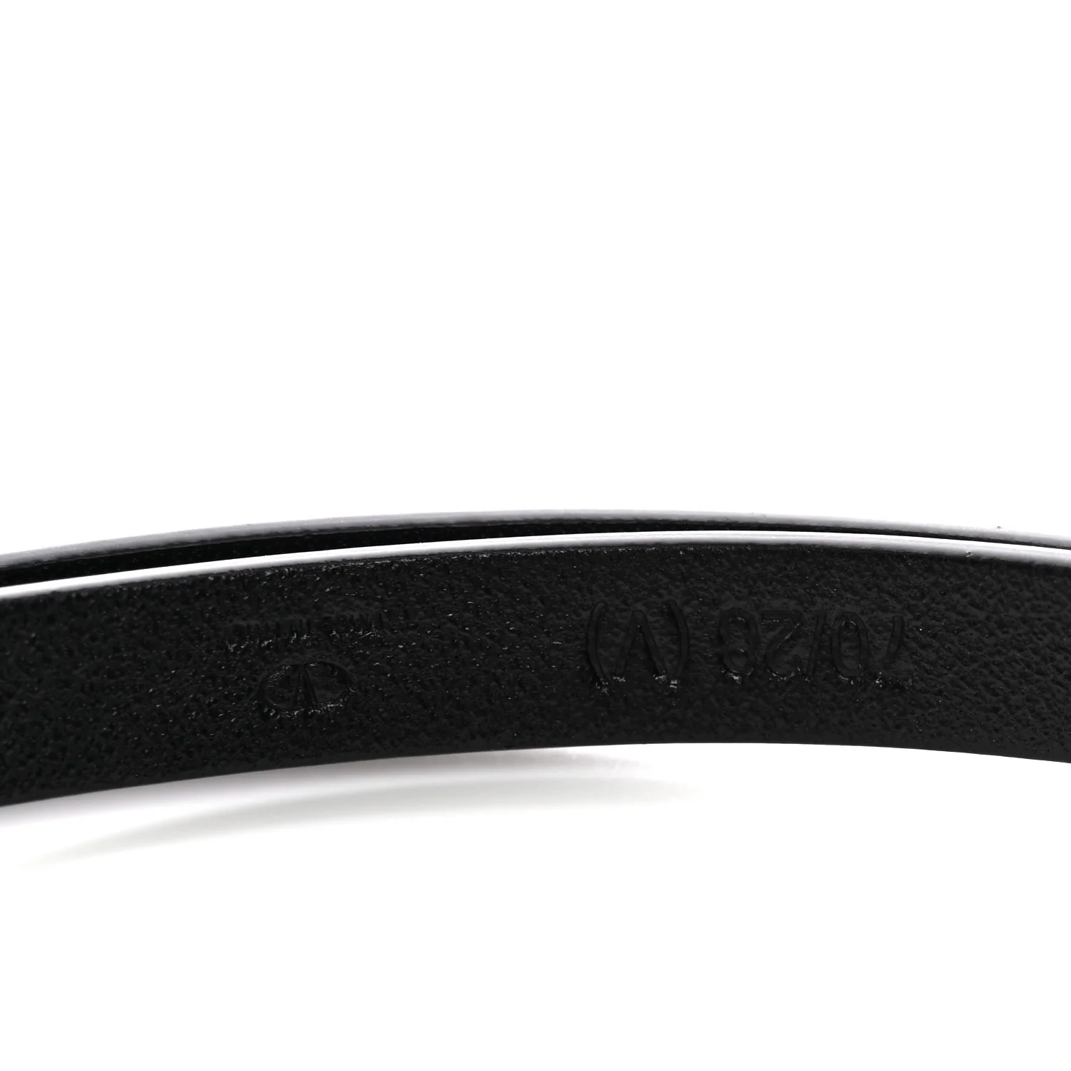 Calfskin VLogo Wrap 10mm Belt 75 30 Black - Image 3