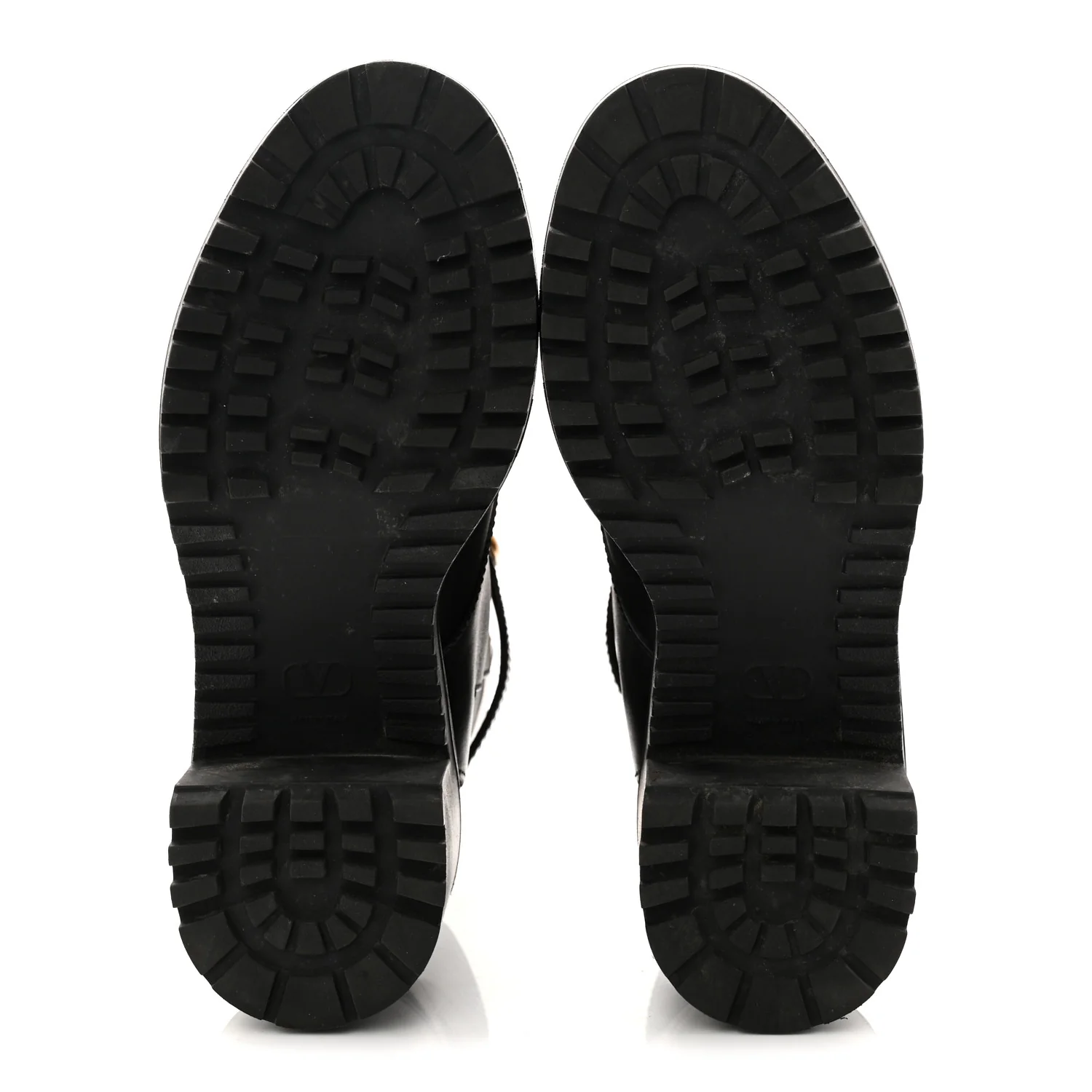 Calfskin Womens VLOGO 70mm Combat Boots 37.5 Black - Image 6