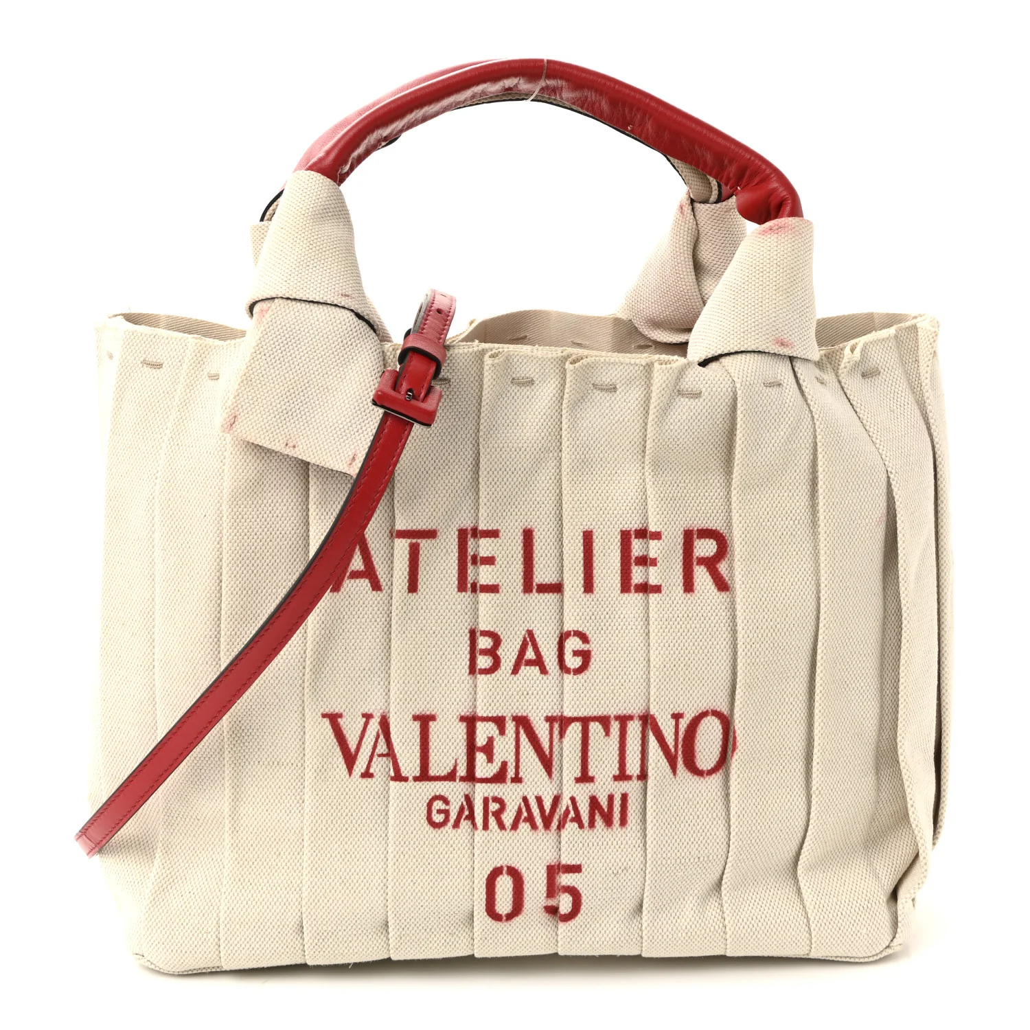 Canvas Atelier 05 Plisse Edition Small Tote Bag Naturale