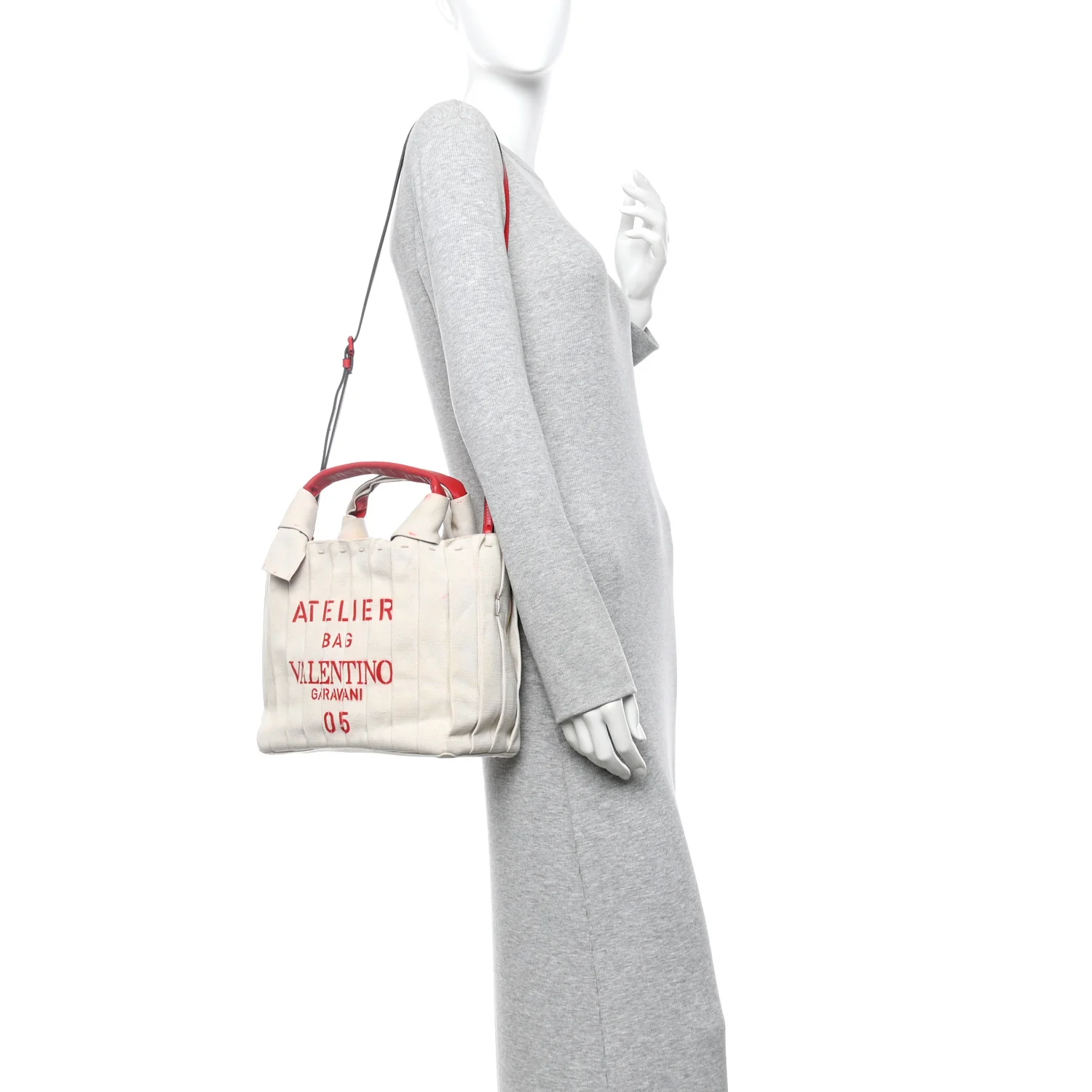 Canvas Atelier 05 Plisse Edition Small Tote Bag Naturale - Image 2