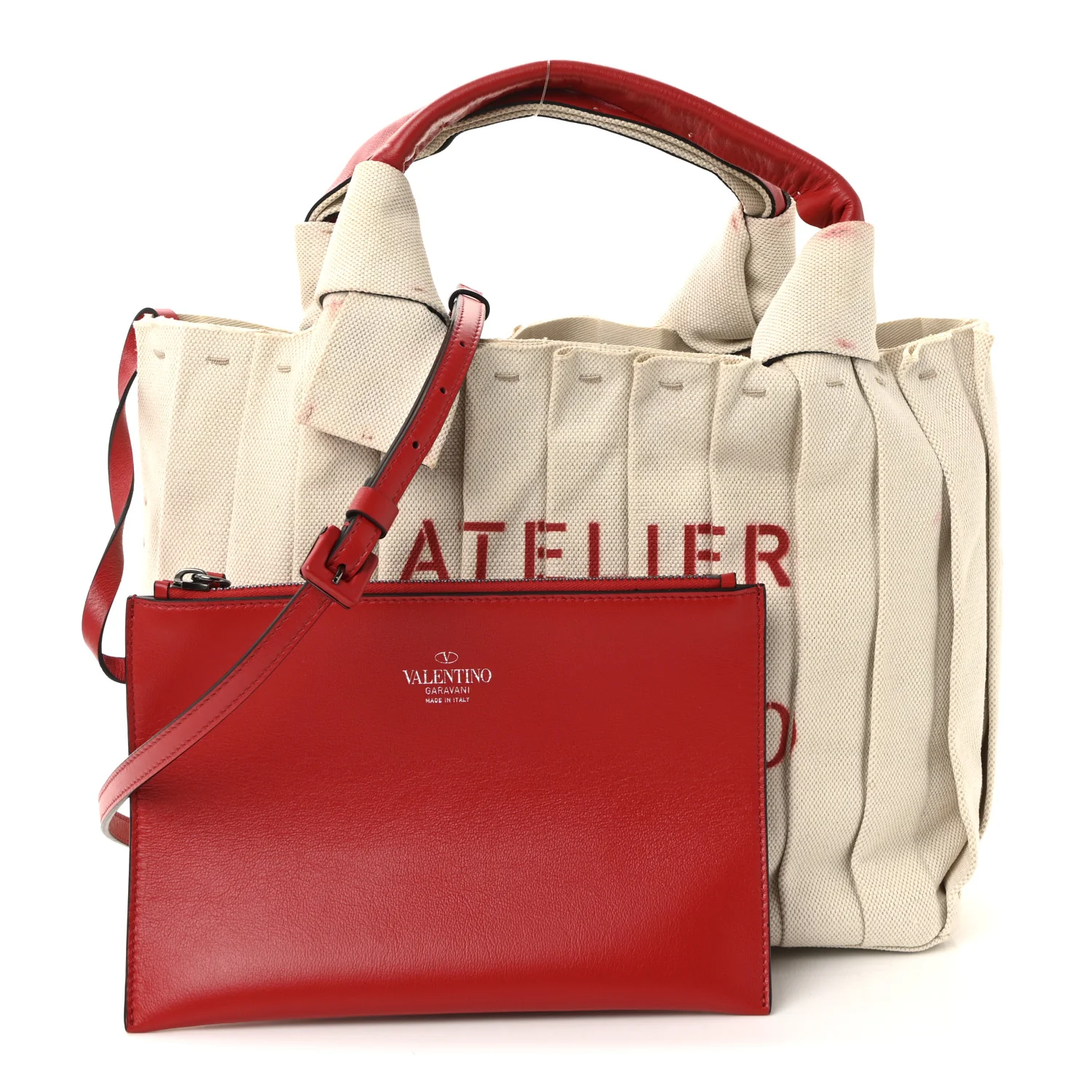 Canvas Atelier 05 Plisse Edition Small Tote Bag Naturale - Image 3