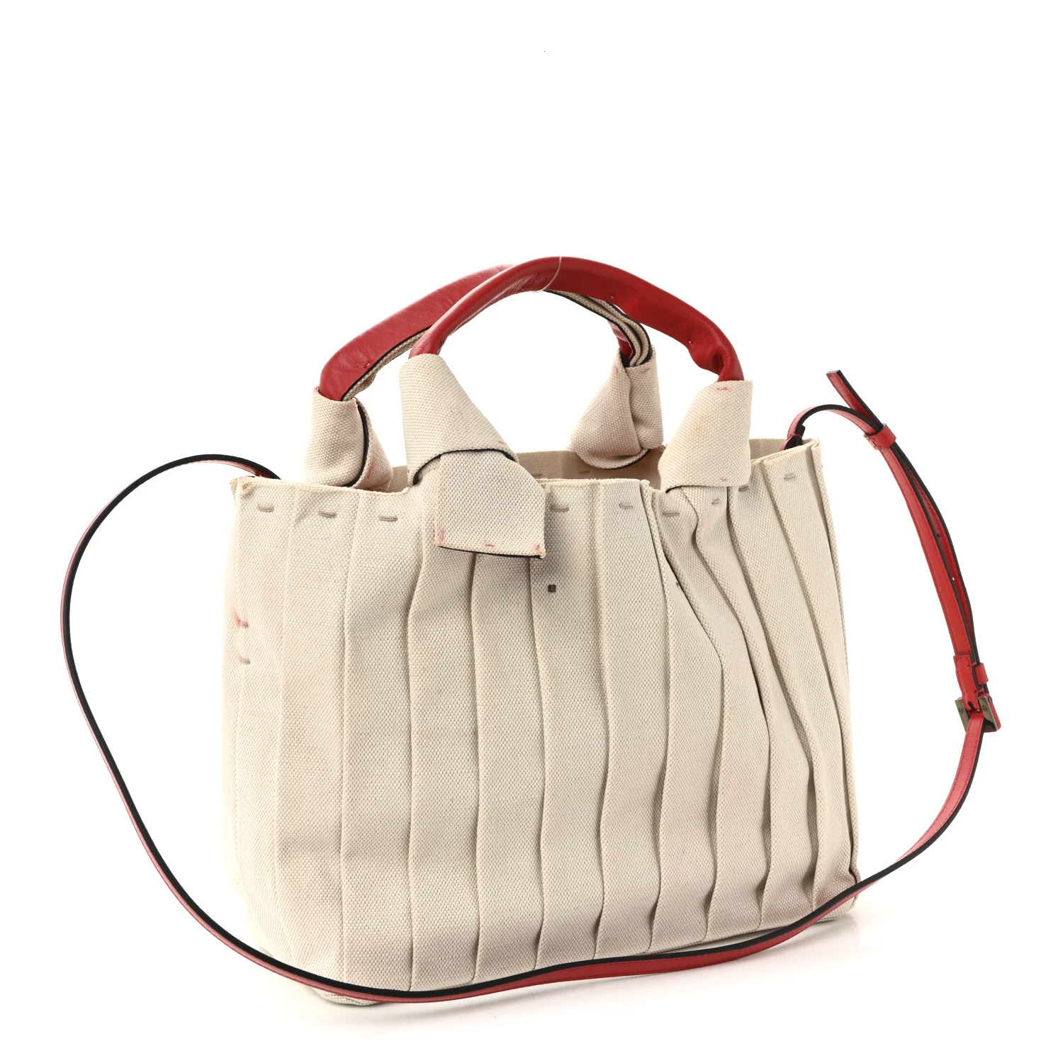 Canvas Atelier 05 Plisse Edition Small Tote Bag Naturale - Image 4