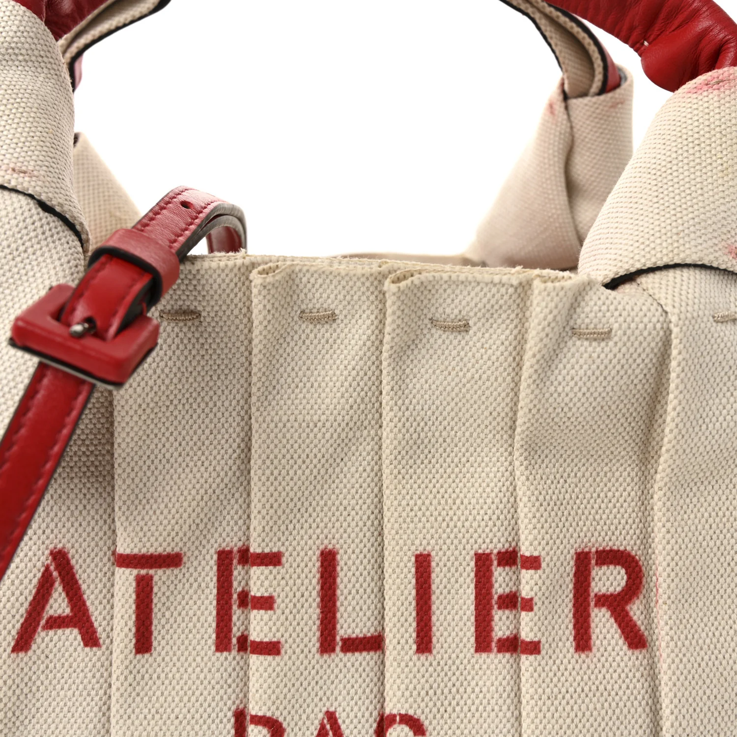 Canvas Atelier 05 Plisse Edition Small Tote Bag Naturale - Image 8