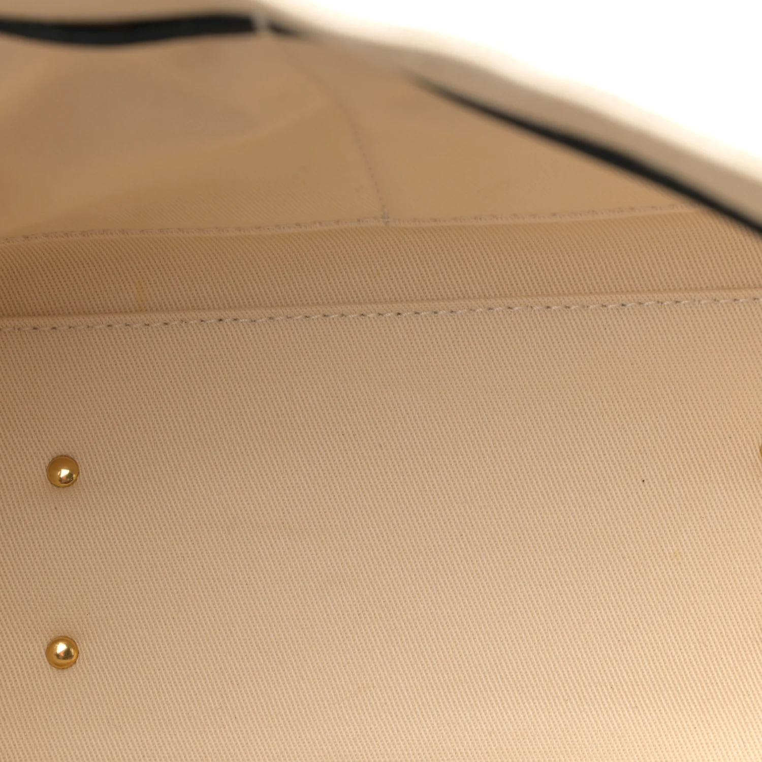 Canvas Calfskin Medium Candystud Top Handle Bag Black Beige - Image 8