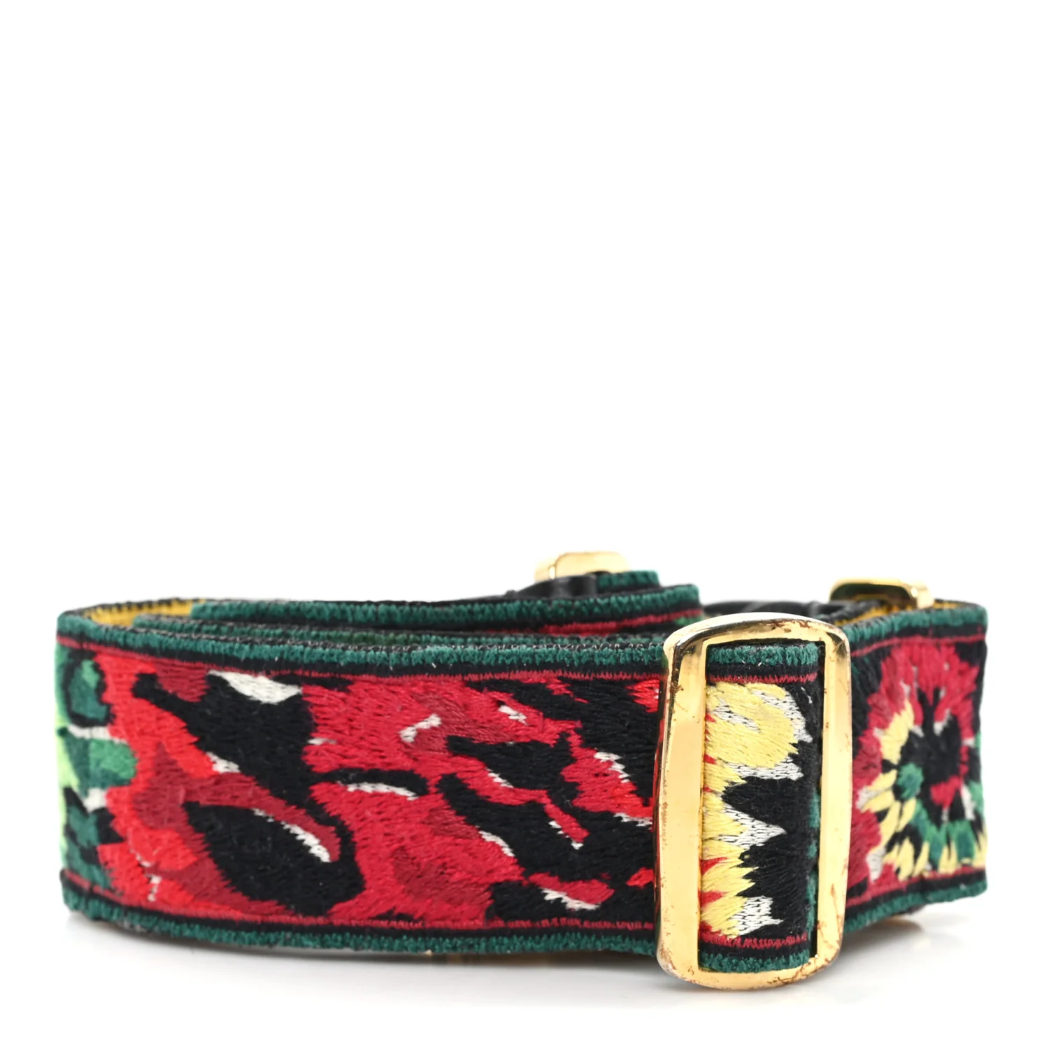 Canvas Tie Dye Embroidered Rockstud Guitar Strap Multicolor - Image 2