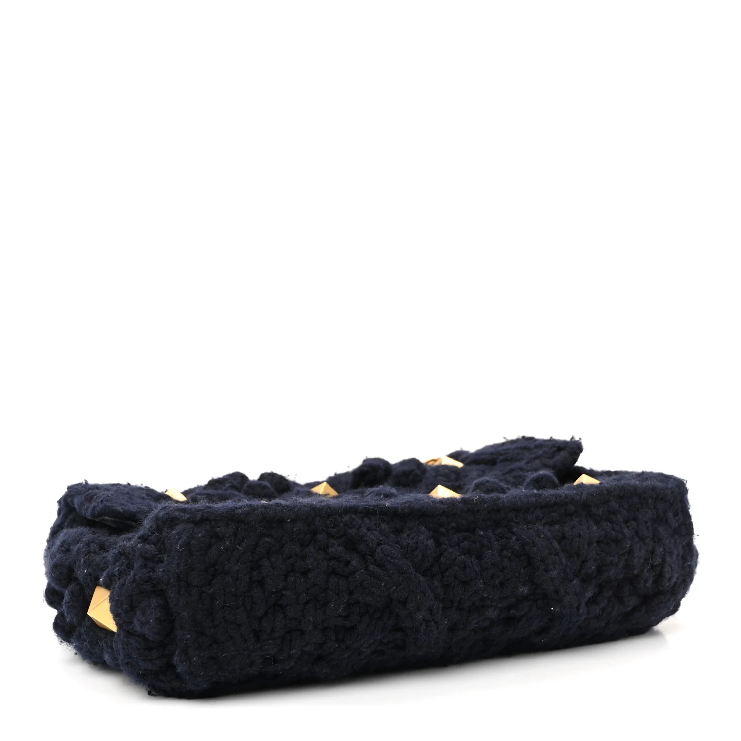 Cashmere Large Roman Stud Shoulder Bag Marine - Image 6