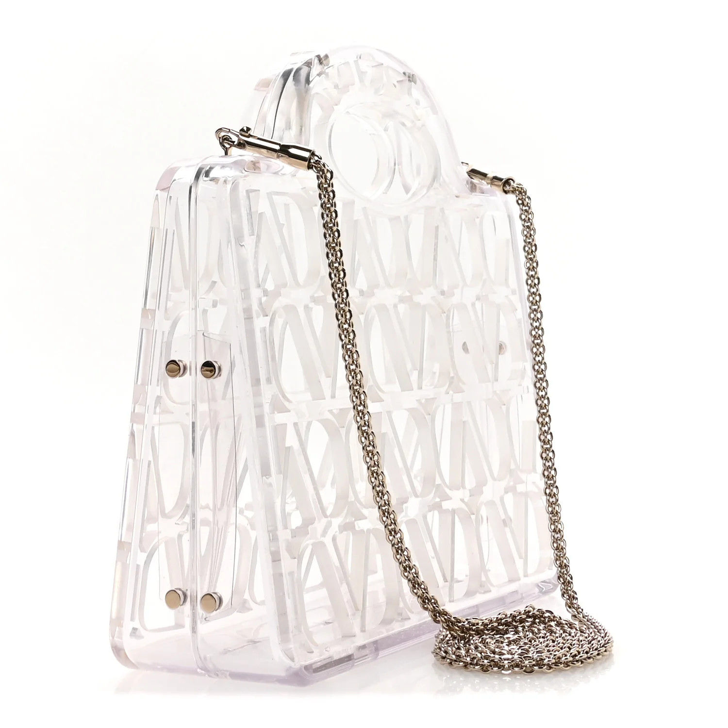Clear Acrylic Mini Le Troisieme Shopping Bag Transparente - Image 3