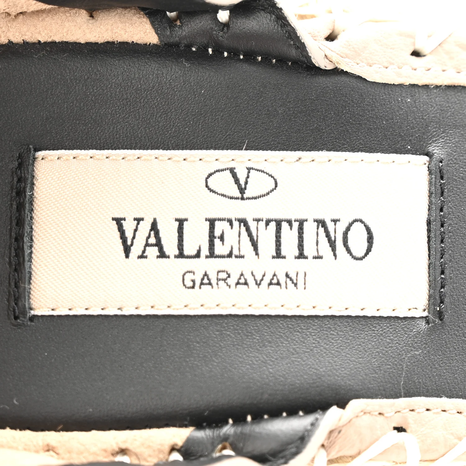 Grained Calfskin Rockstud Ankle Strap Espadrille 15/105mm Wedge Sandals 35 Poudre Natural - Image 7
