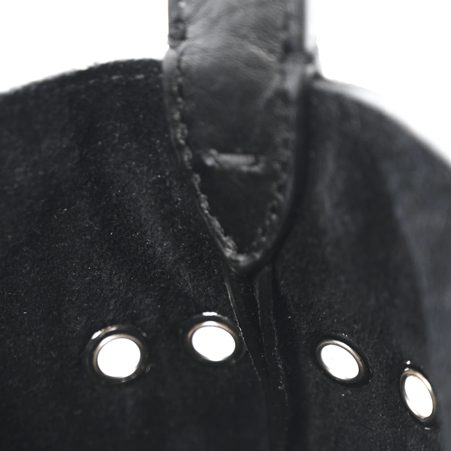 Grained Calfskin Studded Nellcote Fringe Shoulder Bag Black - Image 10