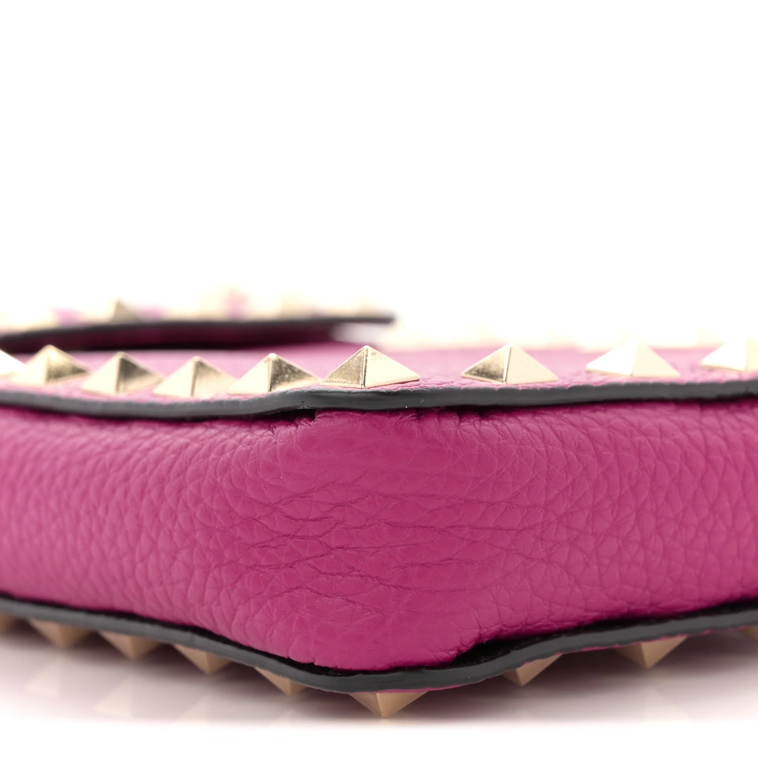 Grainy Calfskin Rockstud Phone Holder Rose Violet - Image 8