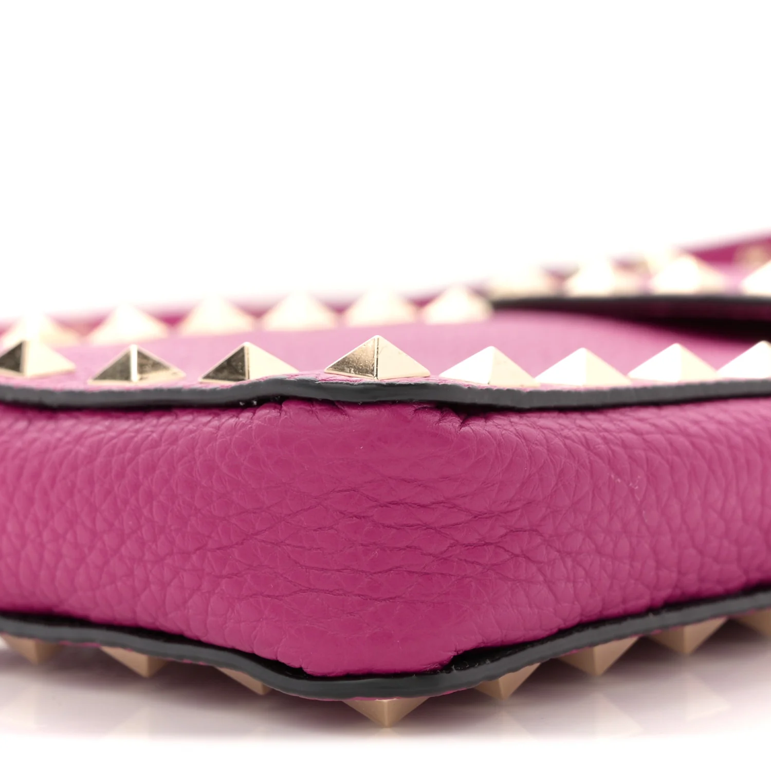 Grainy Calfskin Rockstud Phone Holder Rose Violet - Image 9