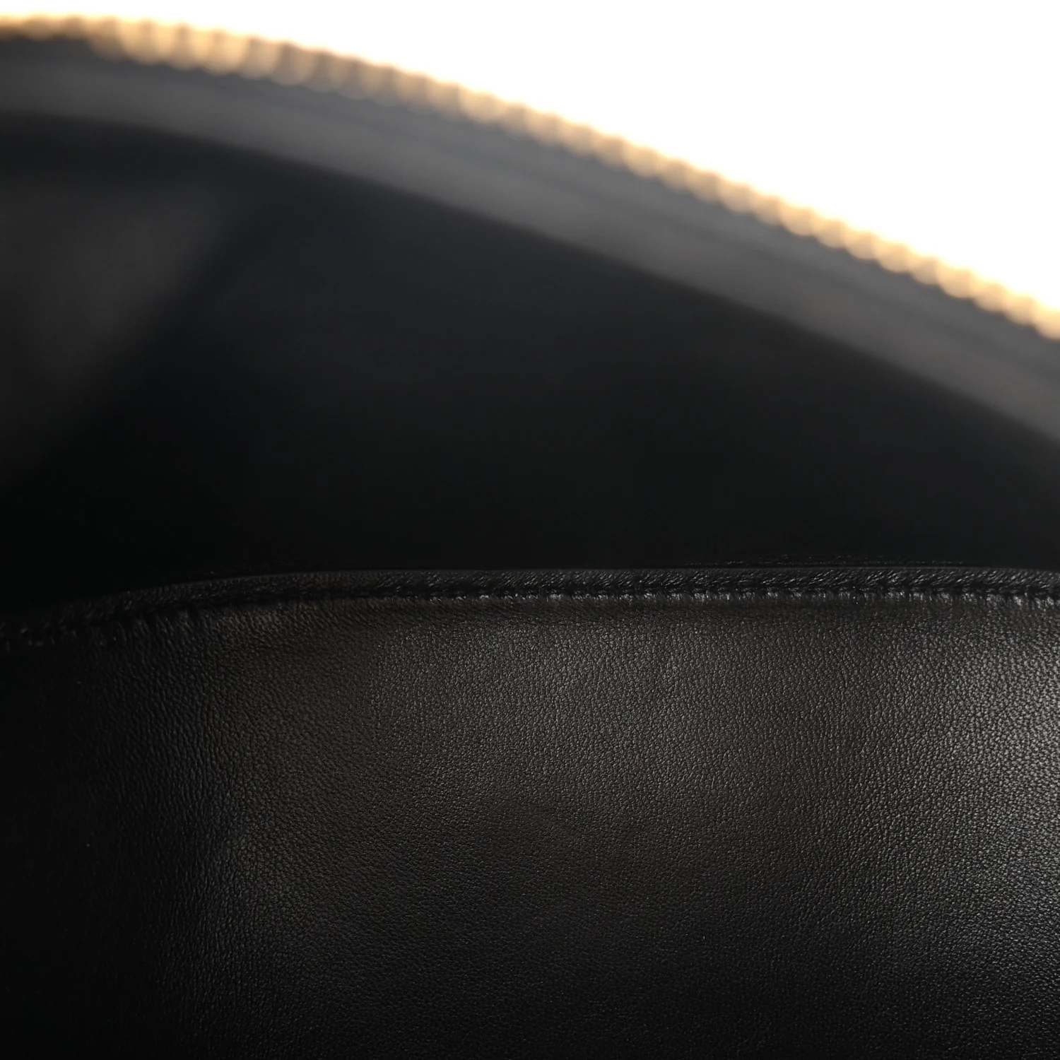 Grainy Calfskin Small Vlogo Moon Hobo Bag Black - Image 5