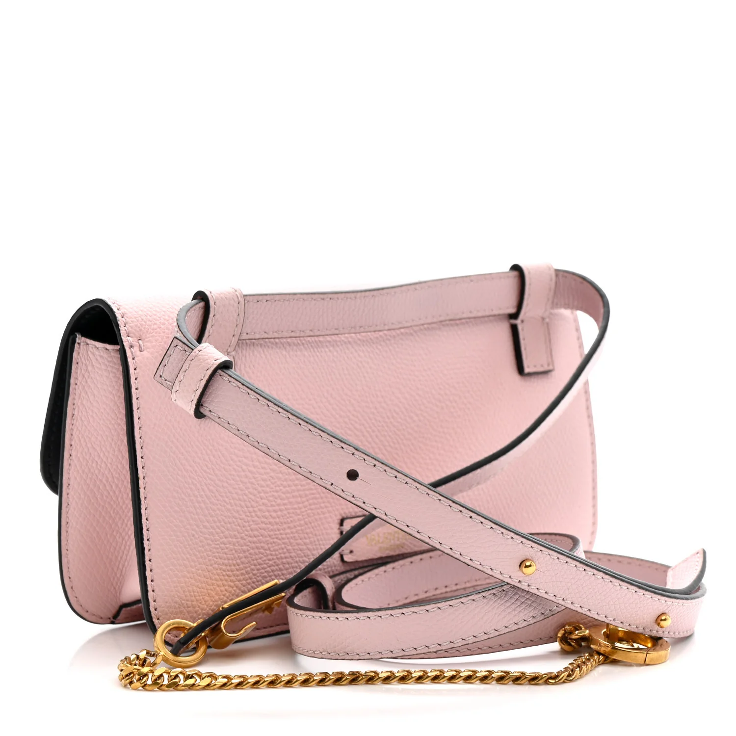 Grainy Calfskin VSling Belt Bag Rose Quartz - Image 3