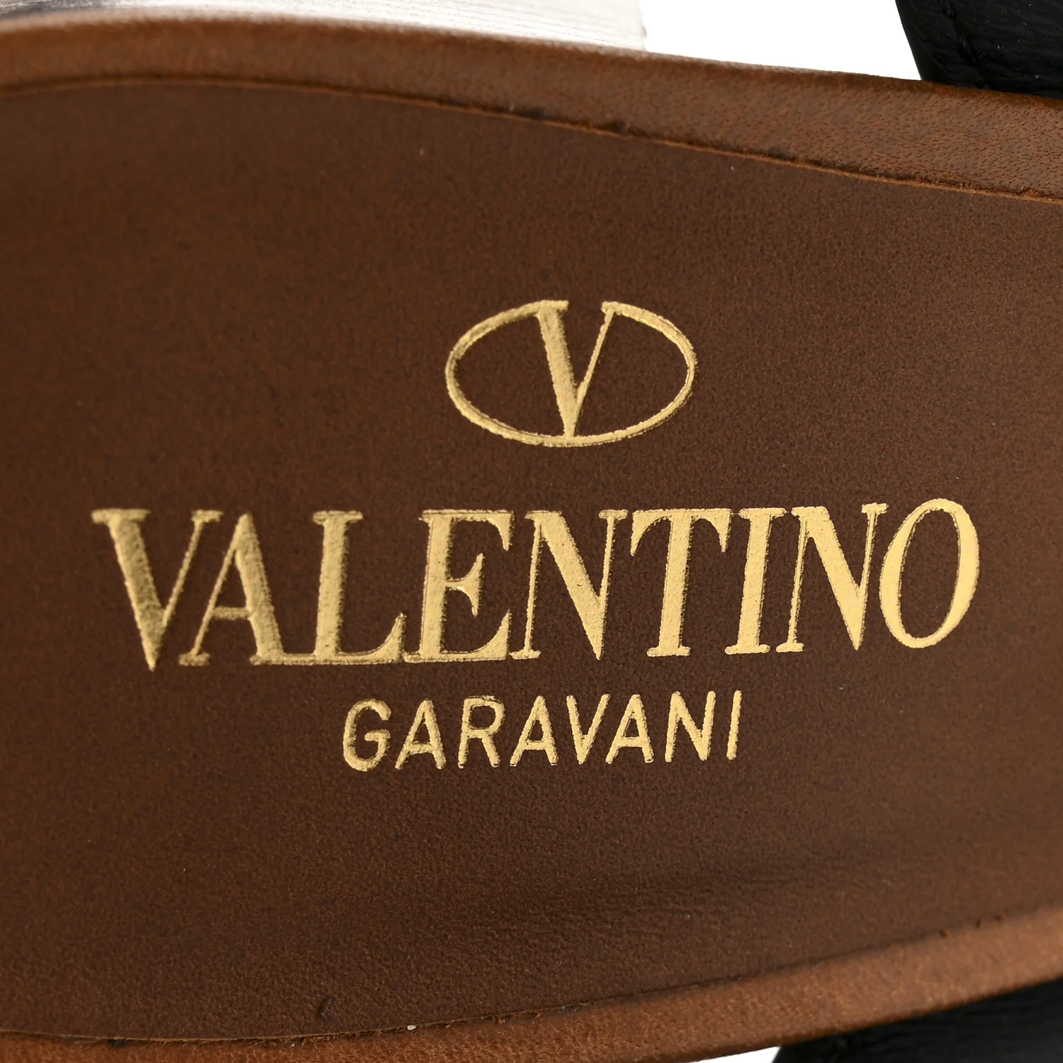 Grainy Cowhide VLogo Platform Sandals 38 Cuoio - Image 7