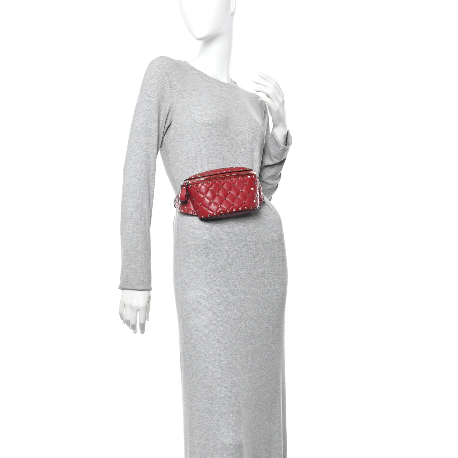 Lambskin Free Rockstud Spike Belt Bag 85 Rosso Valentino - Image 2